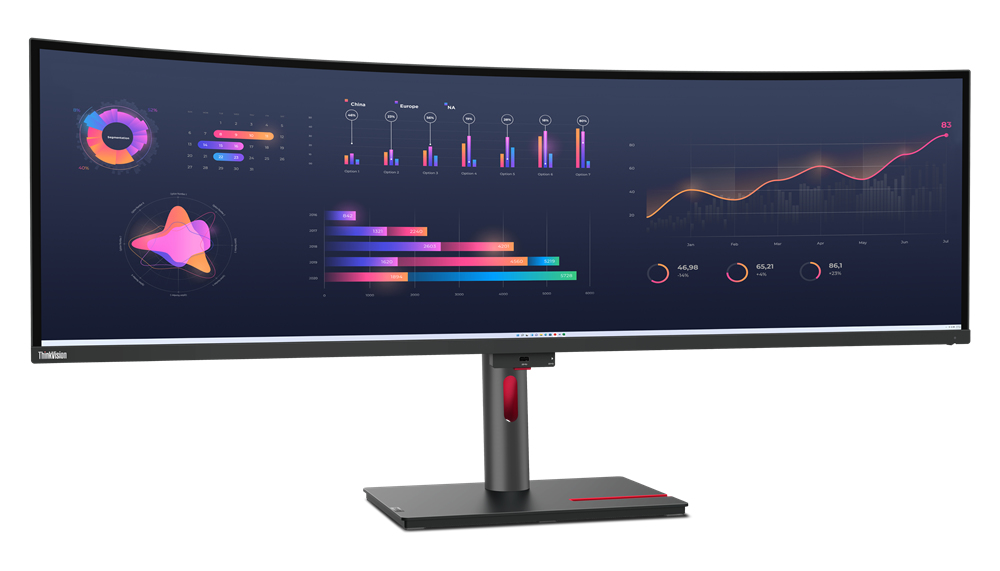 Lenovo ThinkVision P49w-30 Curved-Monitor 124.5cm (49") DQHD | 63dbrat1eu | IPS - 6ms