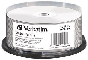 Verbatim DataLifePlus | 43750 | 25 x BD-R - 50 GB 6x