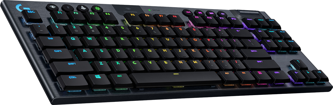 Logitech G G915 TKL Tenkeyless LIGHTSPEED Wireless RGB Mechanical Gaming Keyboard | 920-009530 | GL Clicky - Kabel