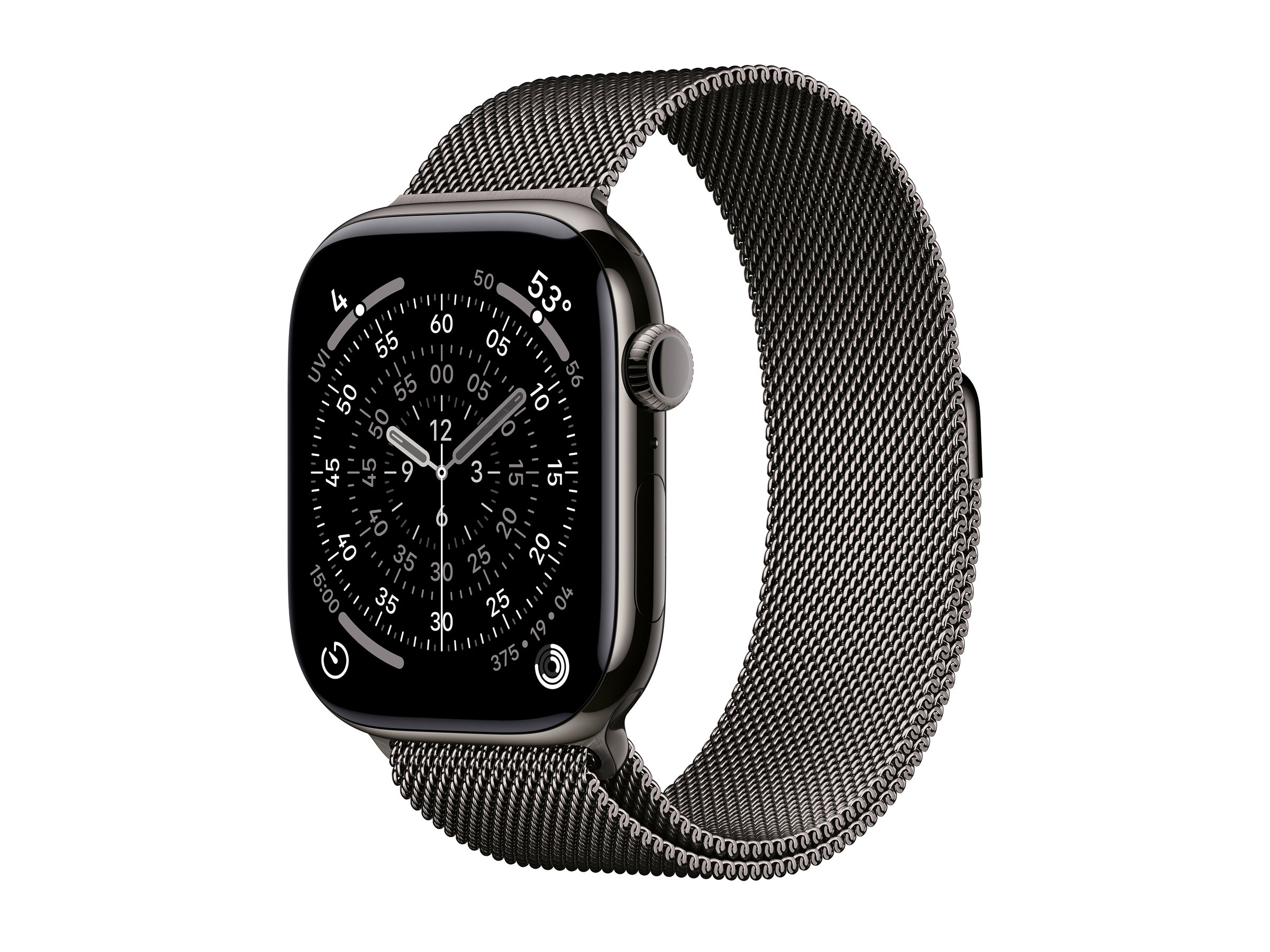 Apple Watch Series 11 (GPS + Cellular) 46mm Titan schiefer mit Milanaise-Armband S/M schiefer | mfd34zr/a |