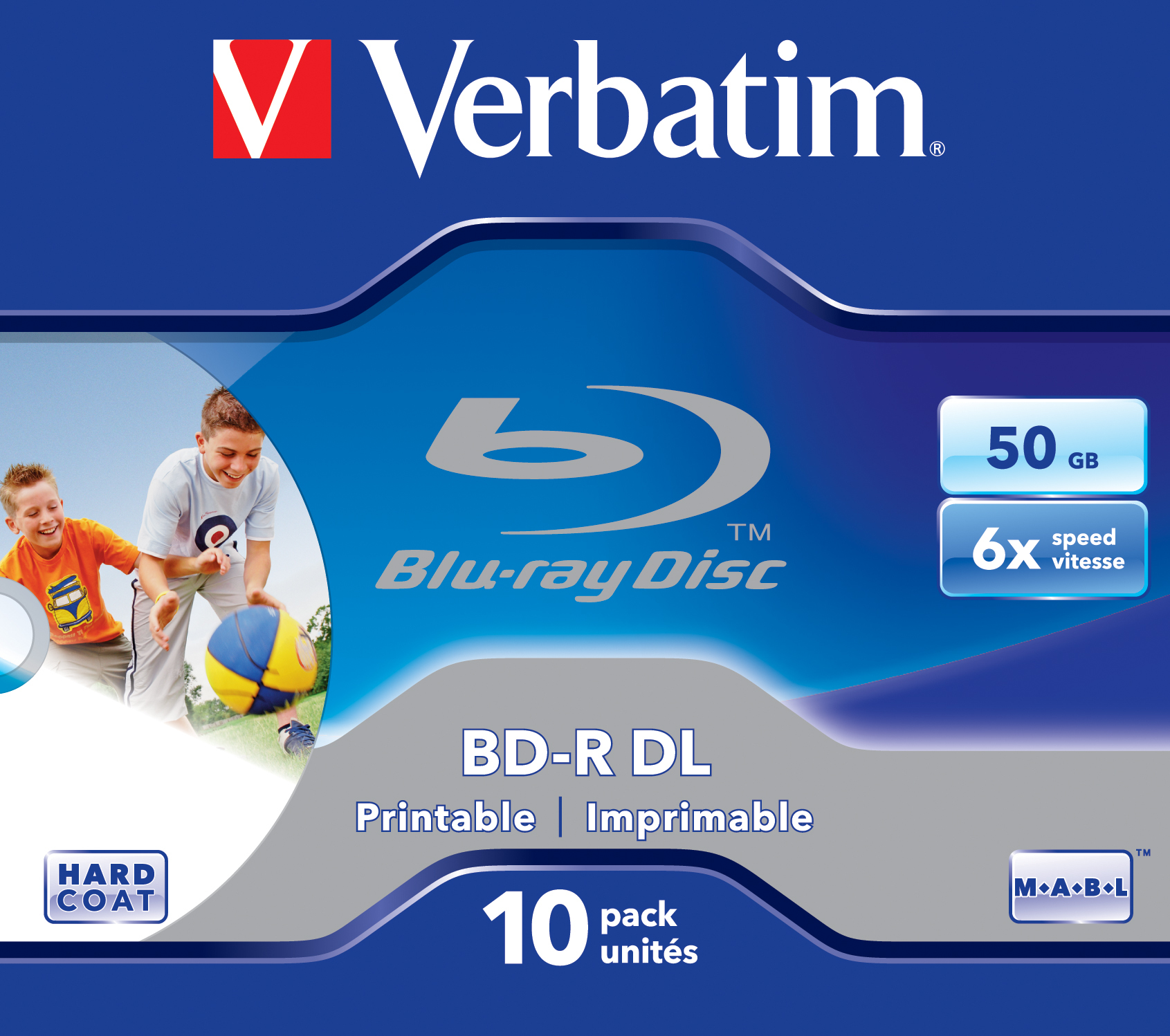 Verbatim 10 x BD-R DL | 43736 | 50 GB 6x - mit Tintenstrahldrucker bedruckbare Oberfläche
