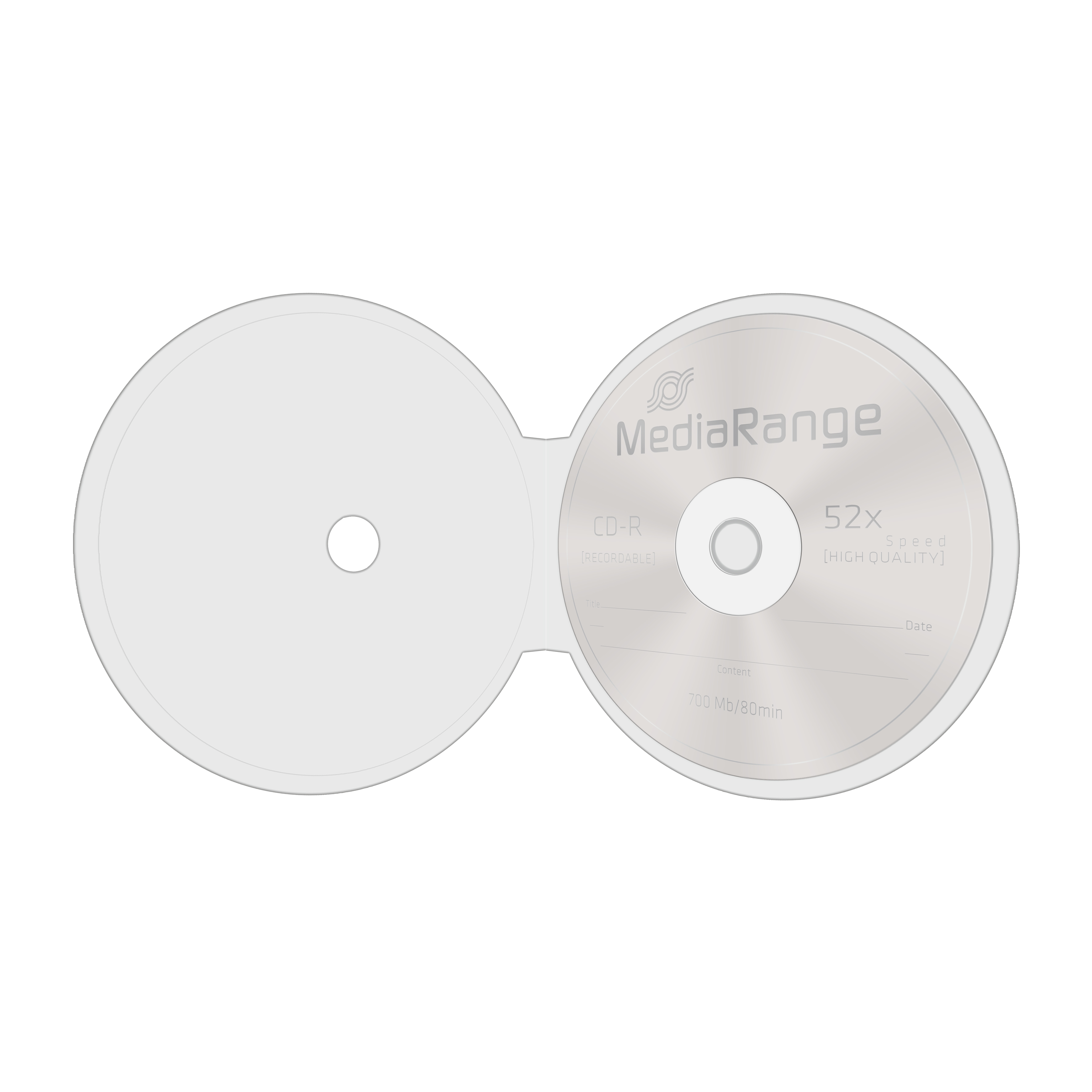 MediaRange Leerhülle für 1 Dics (Shellcase) transparent