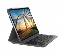 Image of Logitech Slim Folio Pro - Tastatur und Foliohülle - hintergrundbeleuchtet - kabellos - Bluetooth LE
