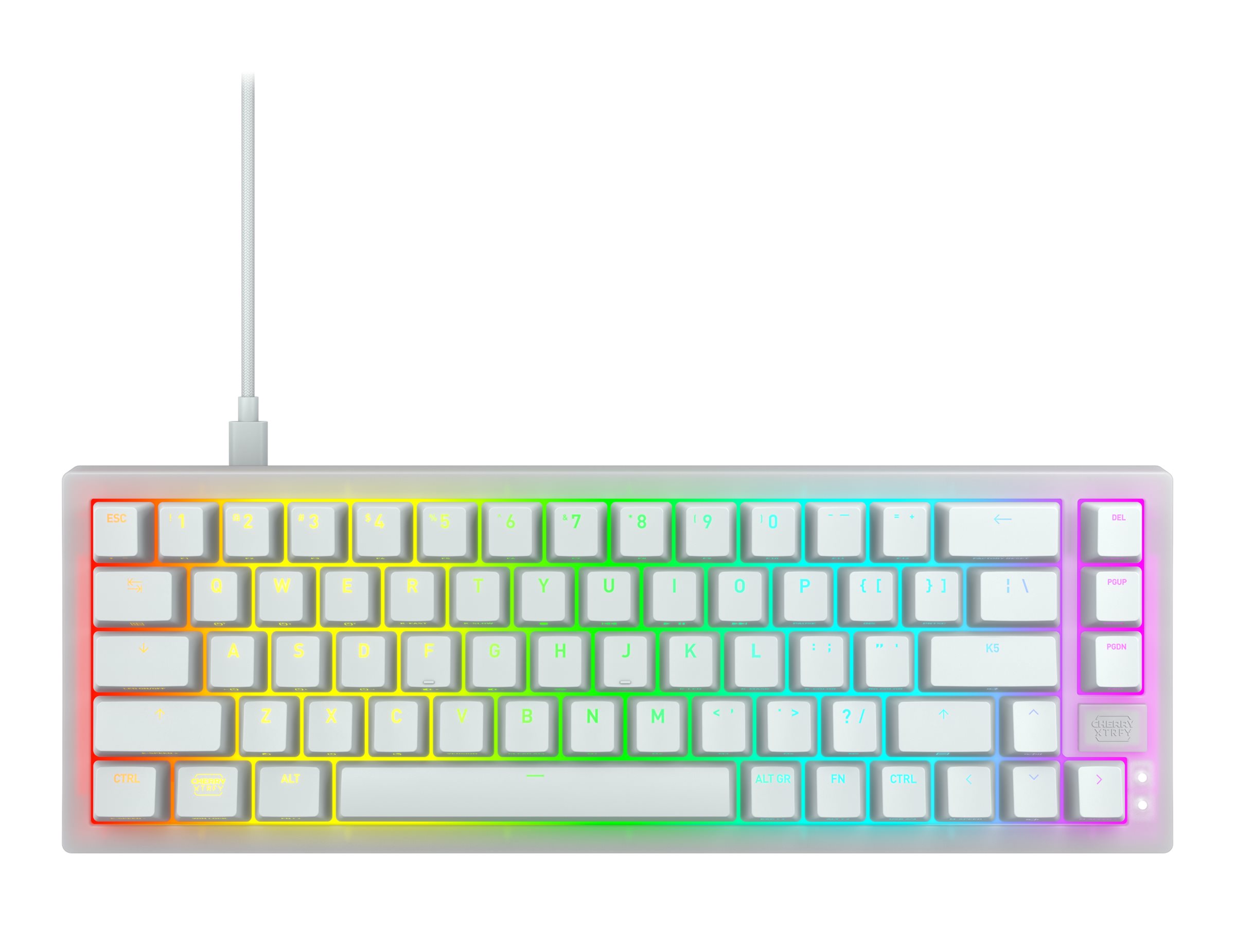 Cherry GmbH Cherry Xtrfy K5V2 | Cx-k5v2-rgb-cpt-tpwhite-r-us | Tastatur - 65%