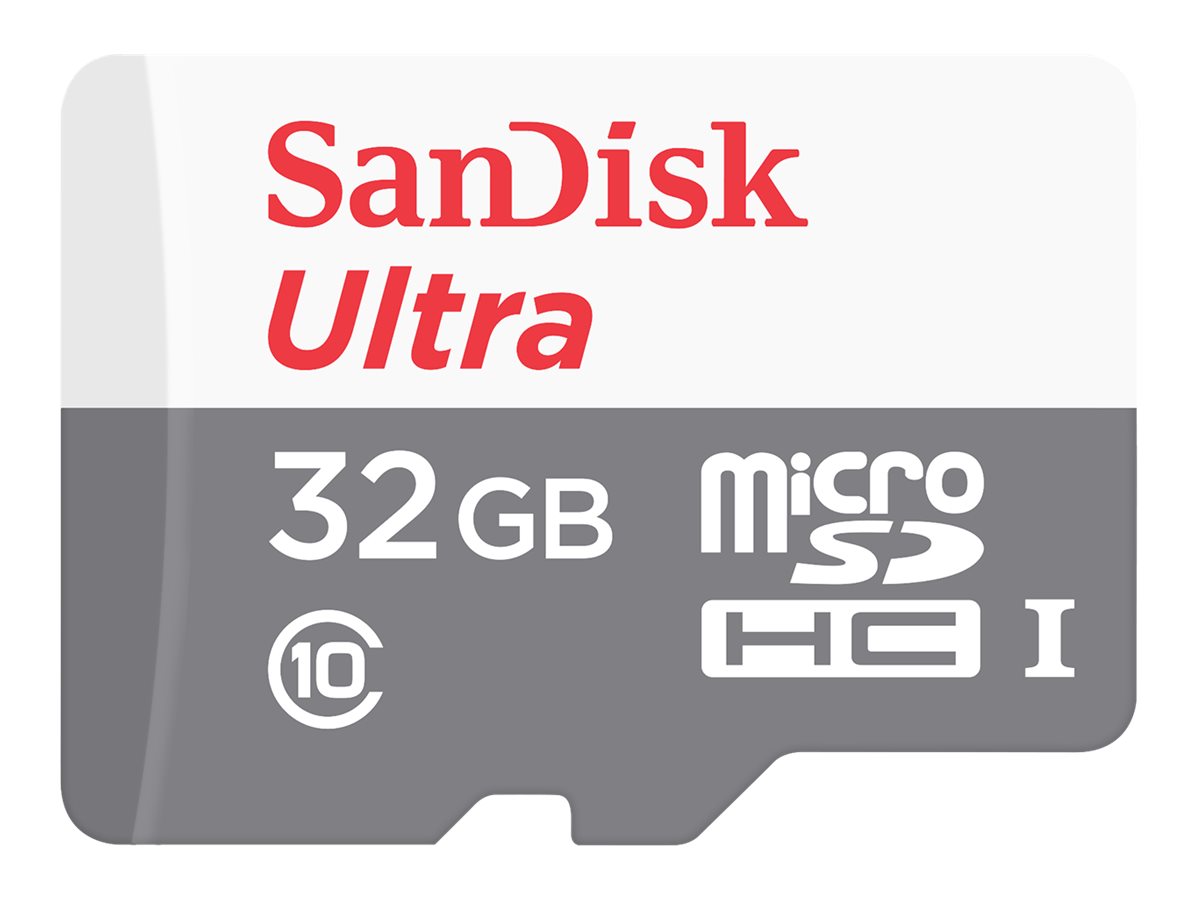 SanDisk Ultra® MicroSDHC™ UHS-I Card with Adapter - 32GB MicroSD Card - SDSQUNR-032G-GN3MA