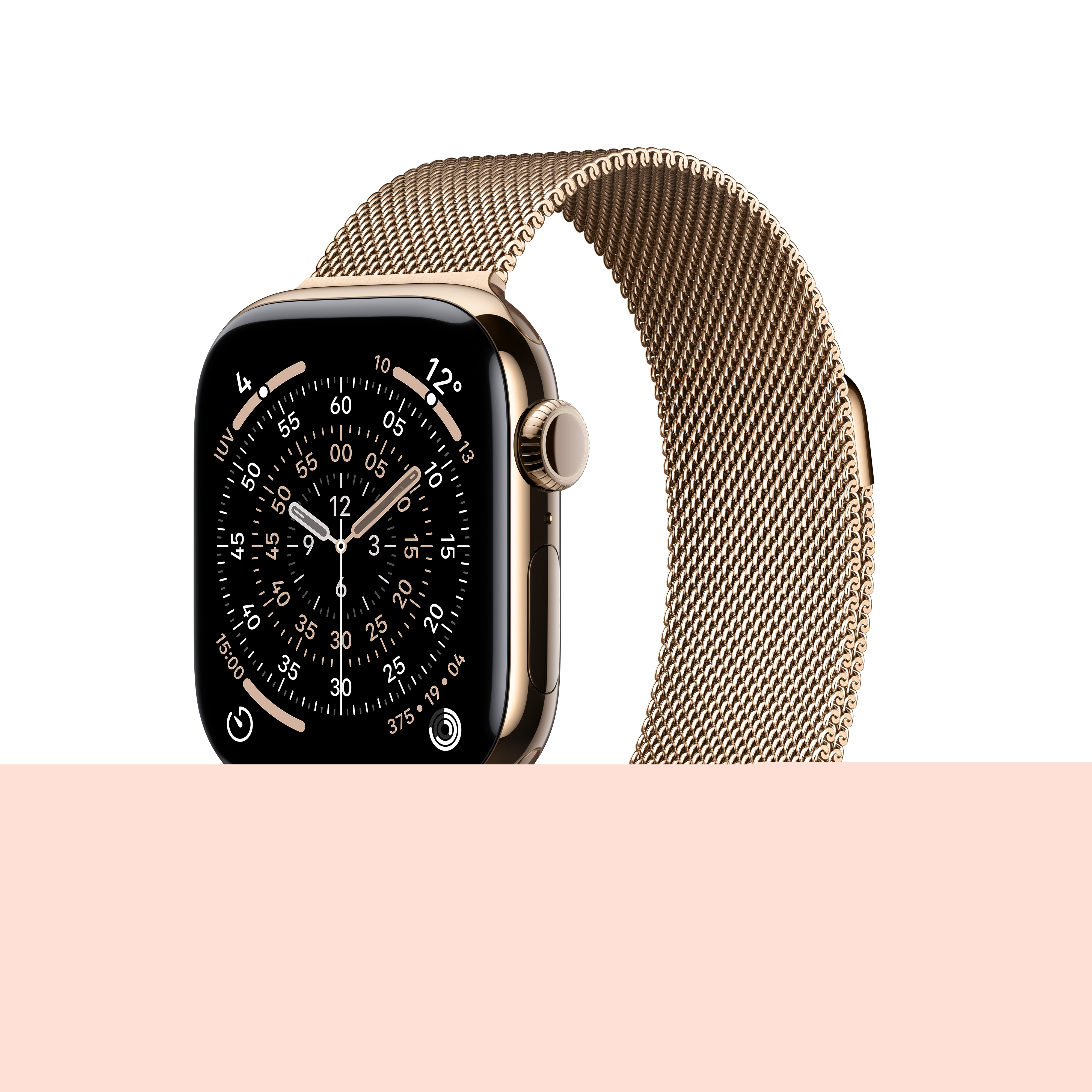 Apple Watch Series 11 (GPS + Cellular) 42mm Titan gold mit Milanaise-Armband gold | mf8y4zr/a |