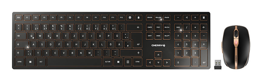 Cherry DW 9100 Slim schwarz/bronze | jd-9100de-2 | USB/Bluetooth - DE