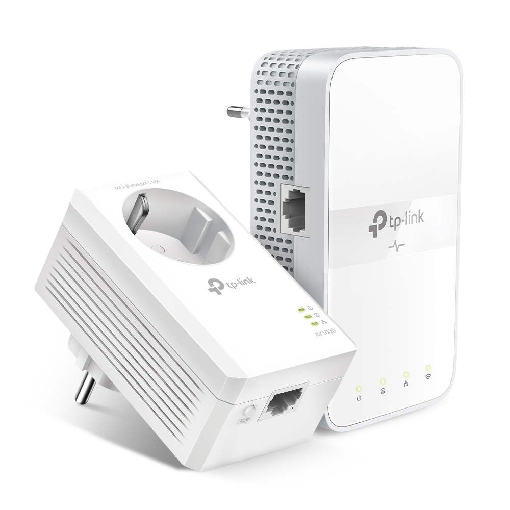 TP-LINK AC1200 AV1000 Gigabit WLAN Powerline Adapter Kit mit Steckdose | tl-wpa7617 kit | 1200 Mbit/s - IEEE 802.11a