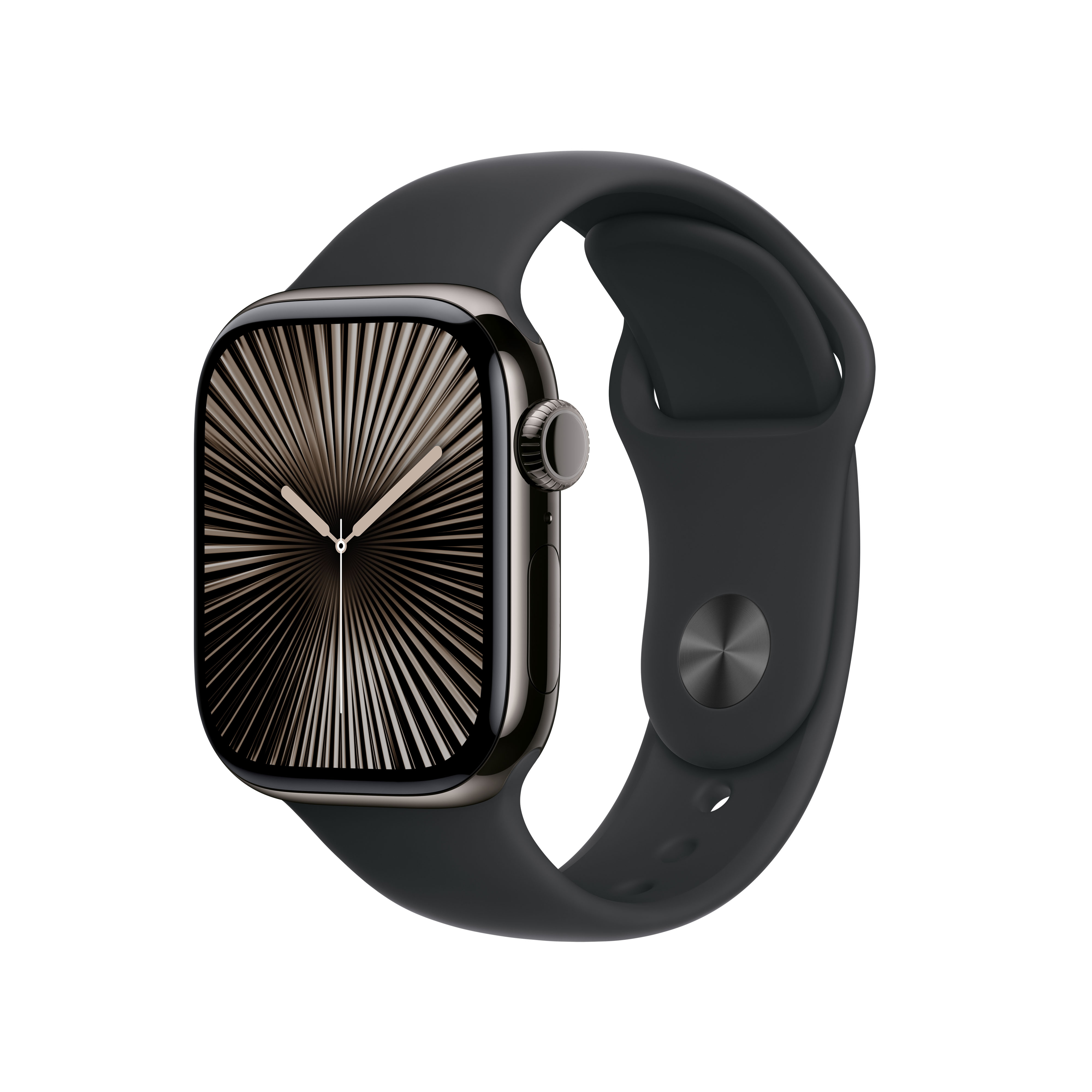 Apple Watch Series 10 (GPS + Cellular) 42mm Titan Schiefer mit Sportarmband S/M schwarz | mwxg3qf/a |