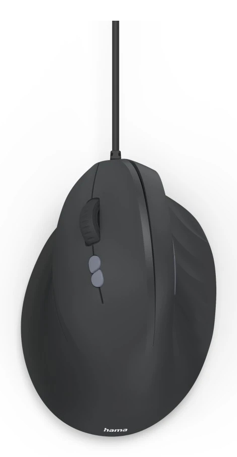 Hama ECM-500L Maus Kabelgebunden Optisch Schwarz 7 Tasten 1800 dpi Ergonomisch