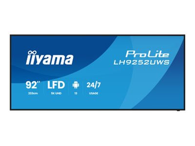 Iiyama ProLite LH9252UWS-B1AG - 234 cm (92") Diagonalklasse LCD-Flachbildschirmanzeige - Digital Sig Image