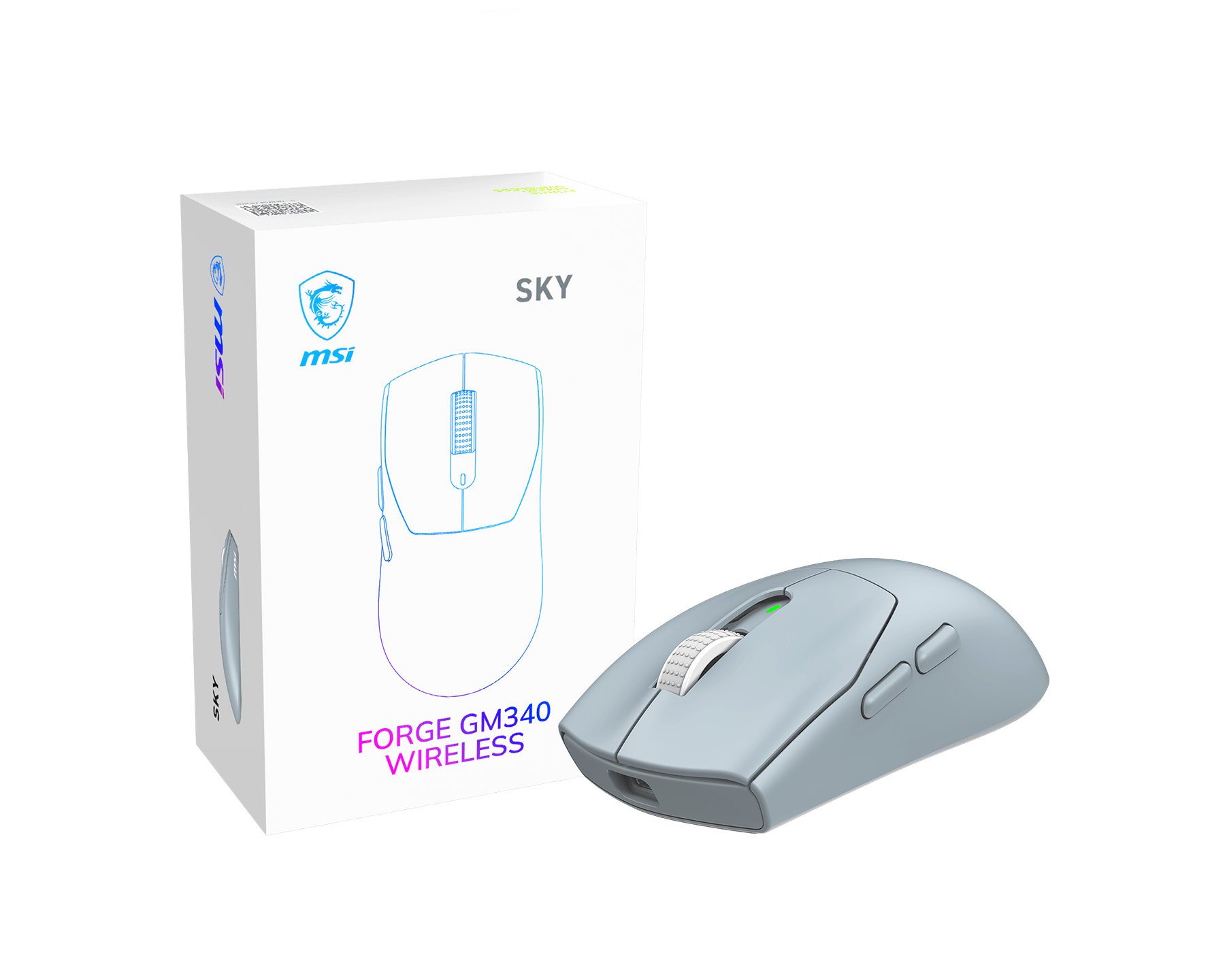 MSI Forge GM340 W Sky WIRELESS Gaming Maus