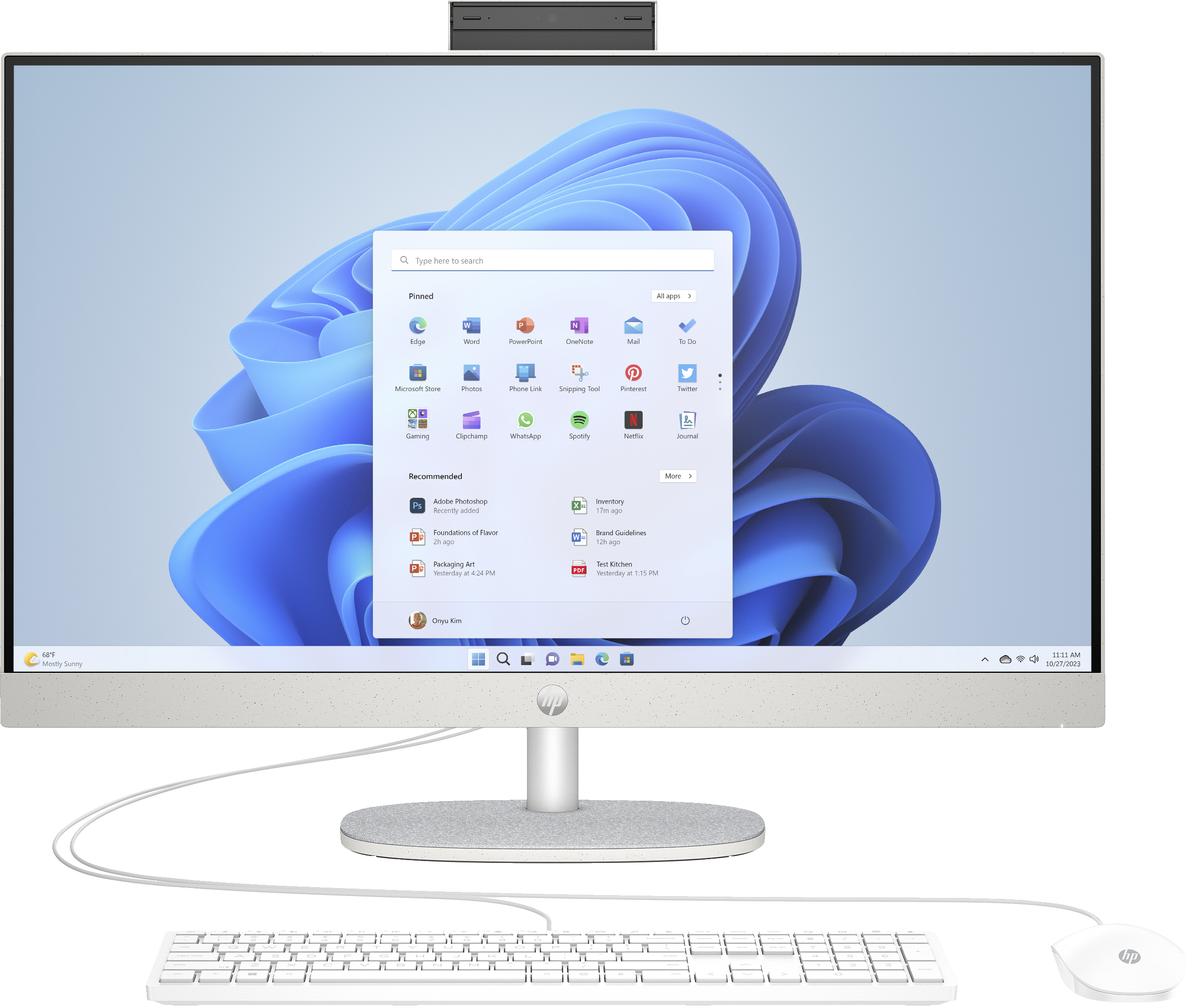 HP 27-cr0007ng AiO | 876n6ea#abd | 68,6cm/(27") - AMD Ryzen 5 7520U