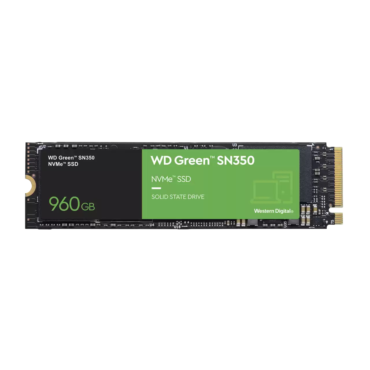 Western Digital WD Green SN350 NVMe SSD 960GB | wds960g2g0c | M.2 2280 / M-Key / PCIe 3.0 x4