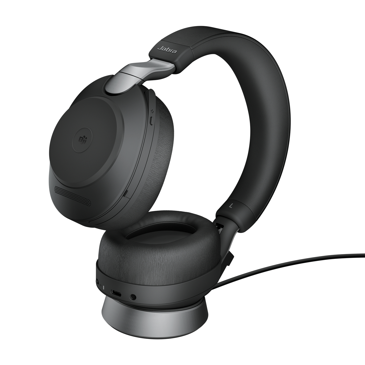 Jabra Headset Evolve2 85 MS Teams | 28599-999-889 | mit Ladestation - 3,5mm Klinke