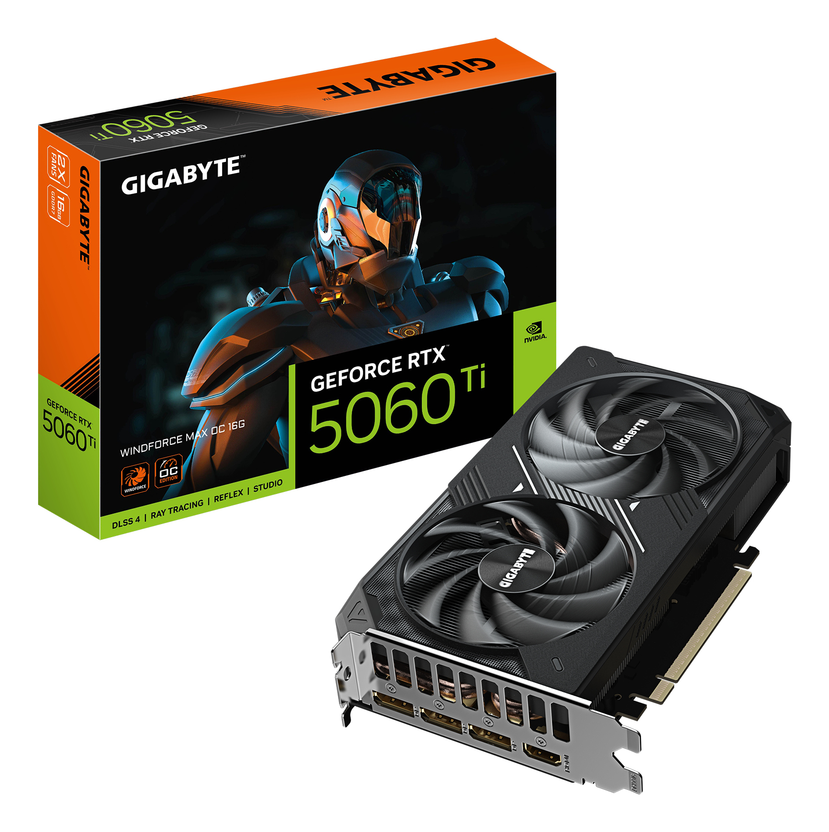 GIGABYTE GeForce RTX 5060 Ti Windforce MAX OC | gv-n506twf2max oc-16gd | 16GB GDDR7 - 3x DP