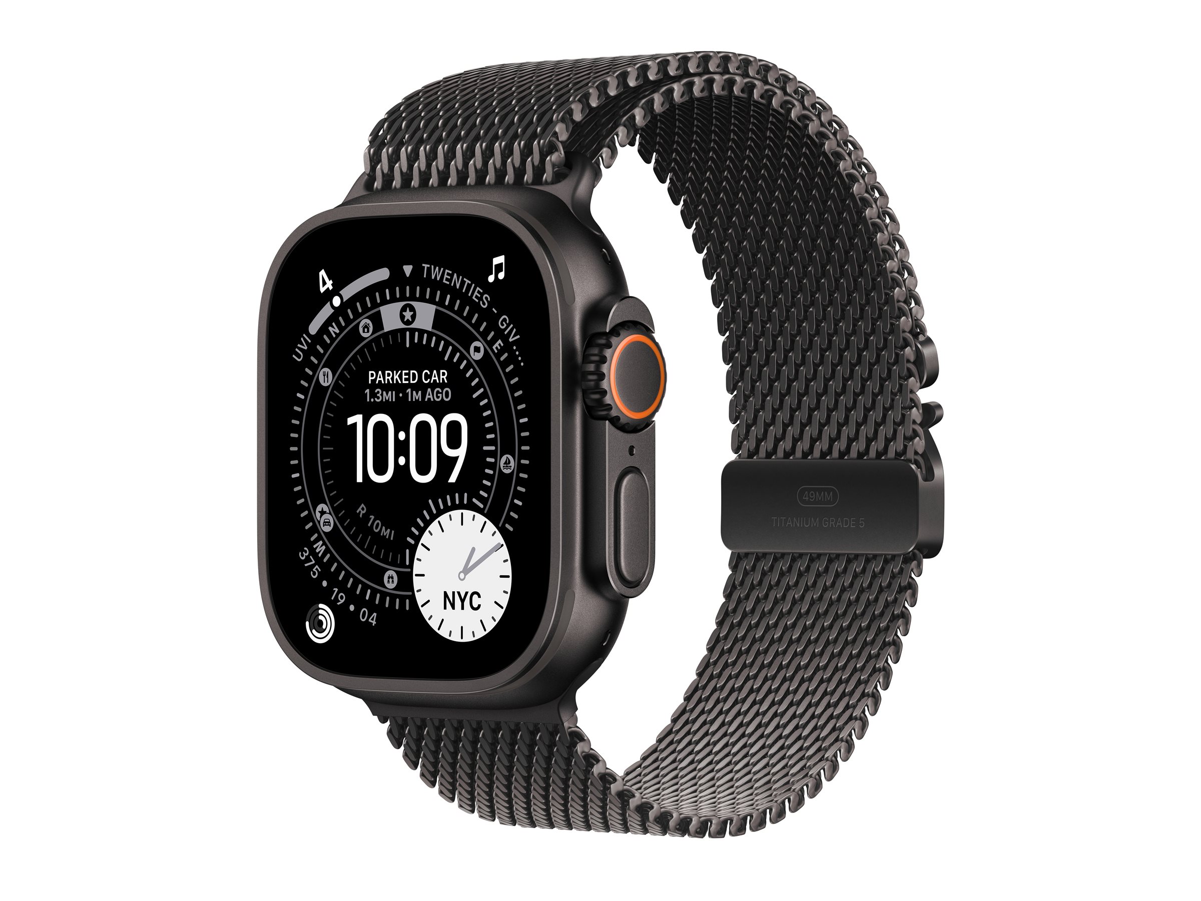 Apple Watch Ultra 3 schwarz mit Milainaise-Armband Medium schwarz | mf1q4qf/a |