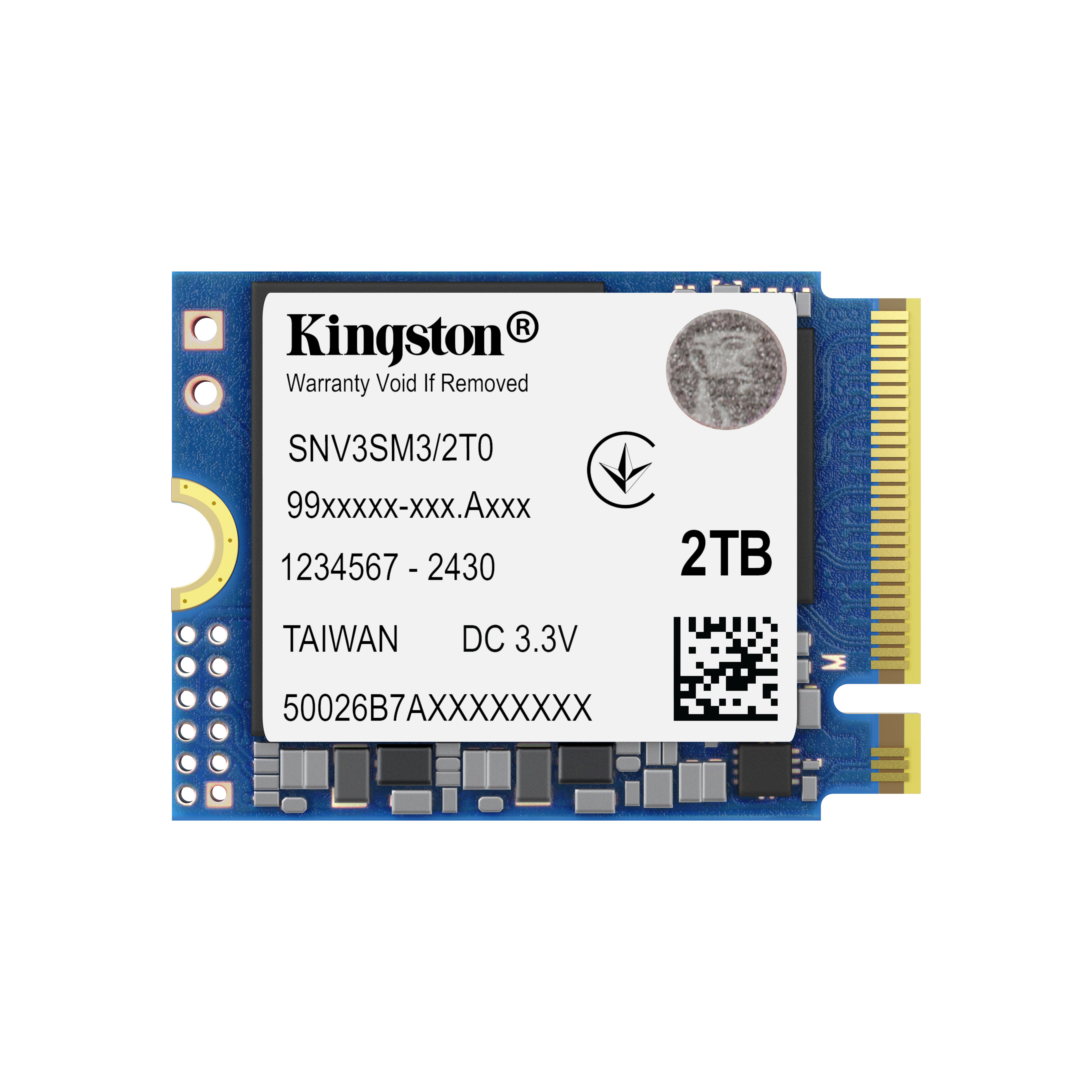 Kingston NV3 - SSD - 2 TB - PCIe 4.0 x4 (NVMe) (SNV3SM3/2T0)