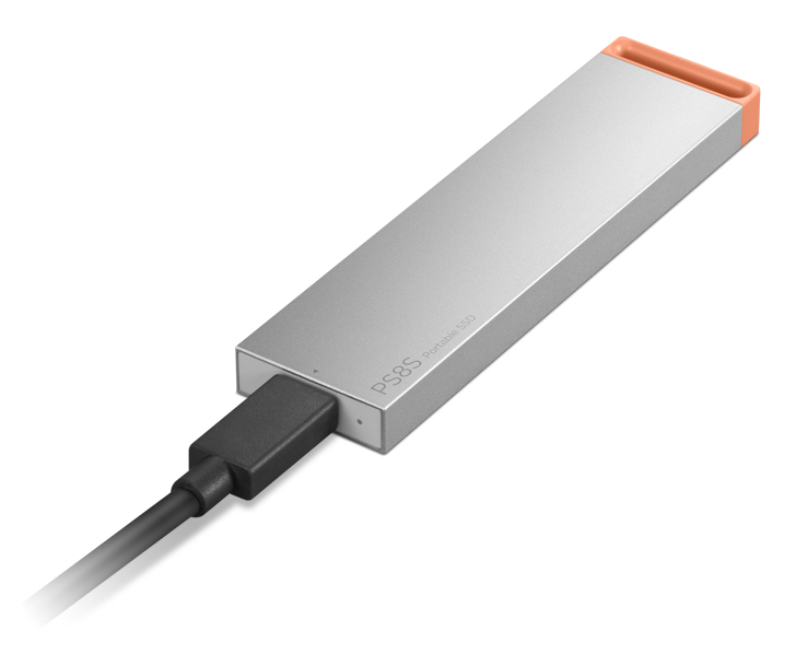 Lenovo PS8S - SSD - 2 TB - extern (tragbar) - USB 3.2 Gen 2 (USB-C Steckverbinder) - Cool Gray - für ThinkPad T16 Gen 4 21QN (4XB1T88413)