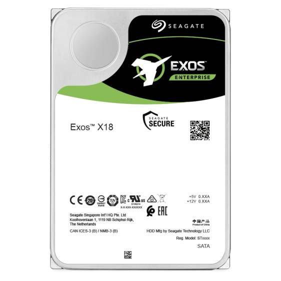 Seagate Exos X18 14TB, 24/7, 512e/4Kn / 3.5" / SATA 6Gb/s, recertified