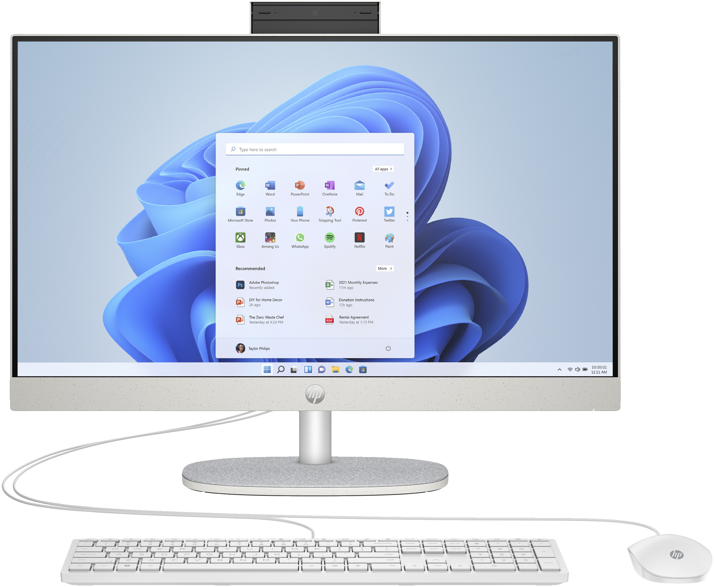 HP 24-cr0006ng - All-in-One (Komplettlösung) - Ryzen 5 7520U / 2.8 GHz - RAM 16 GB - SSD 512 GB - NV Image