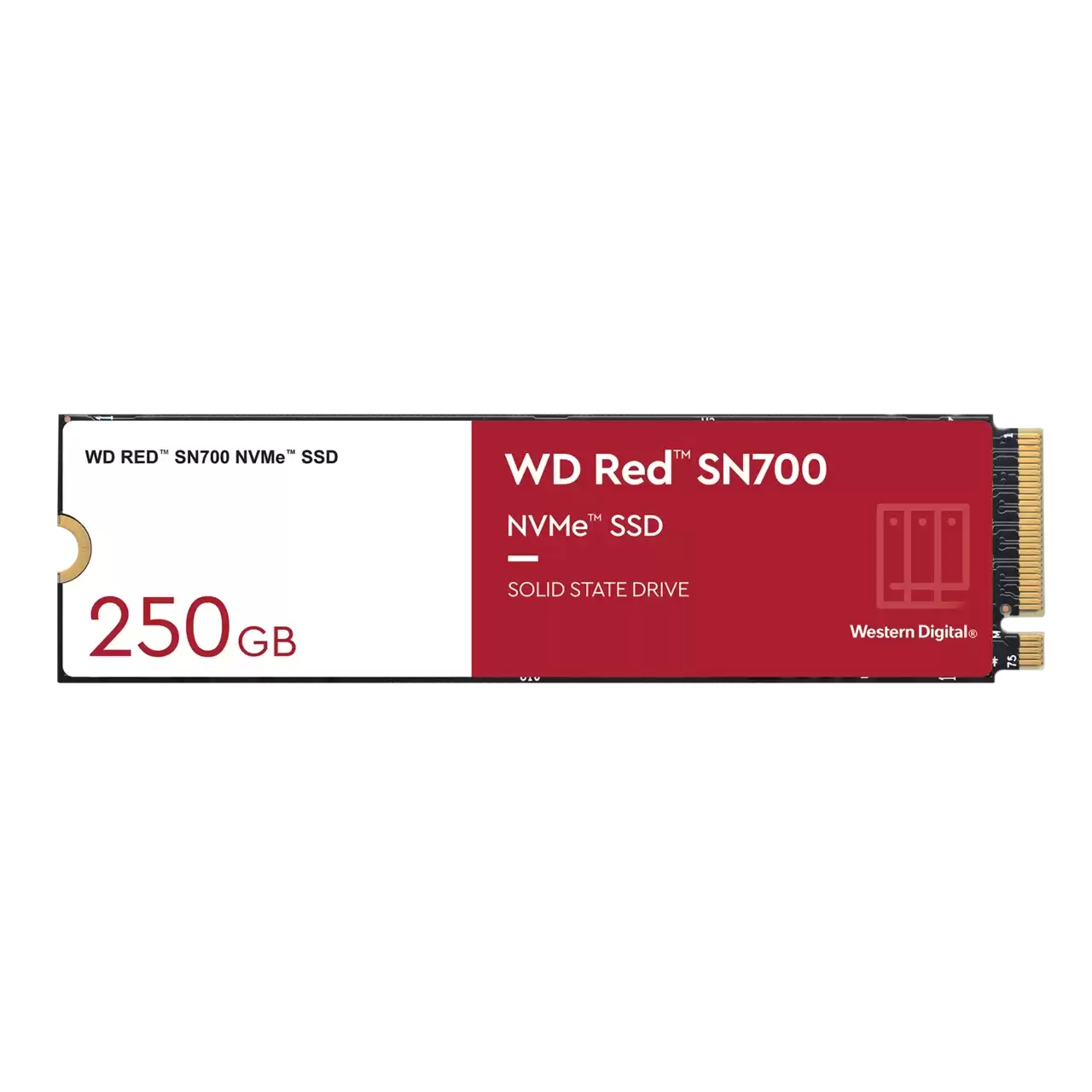 Western Digital Red SN700 NVMe NAS SSD | wds250g1r0c | 1DWPD 250GB - M.2 2280 / M-Key / PCIe 3.0 x4