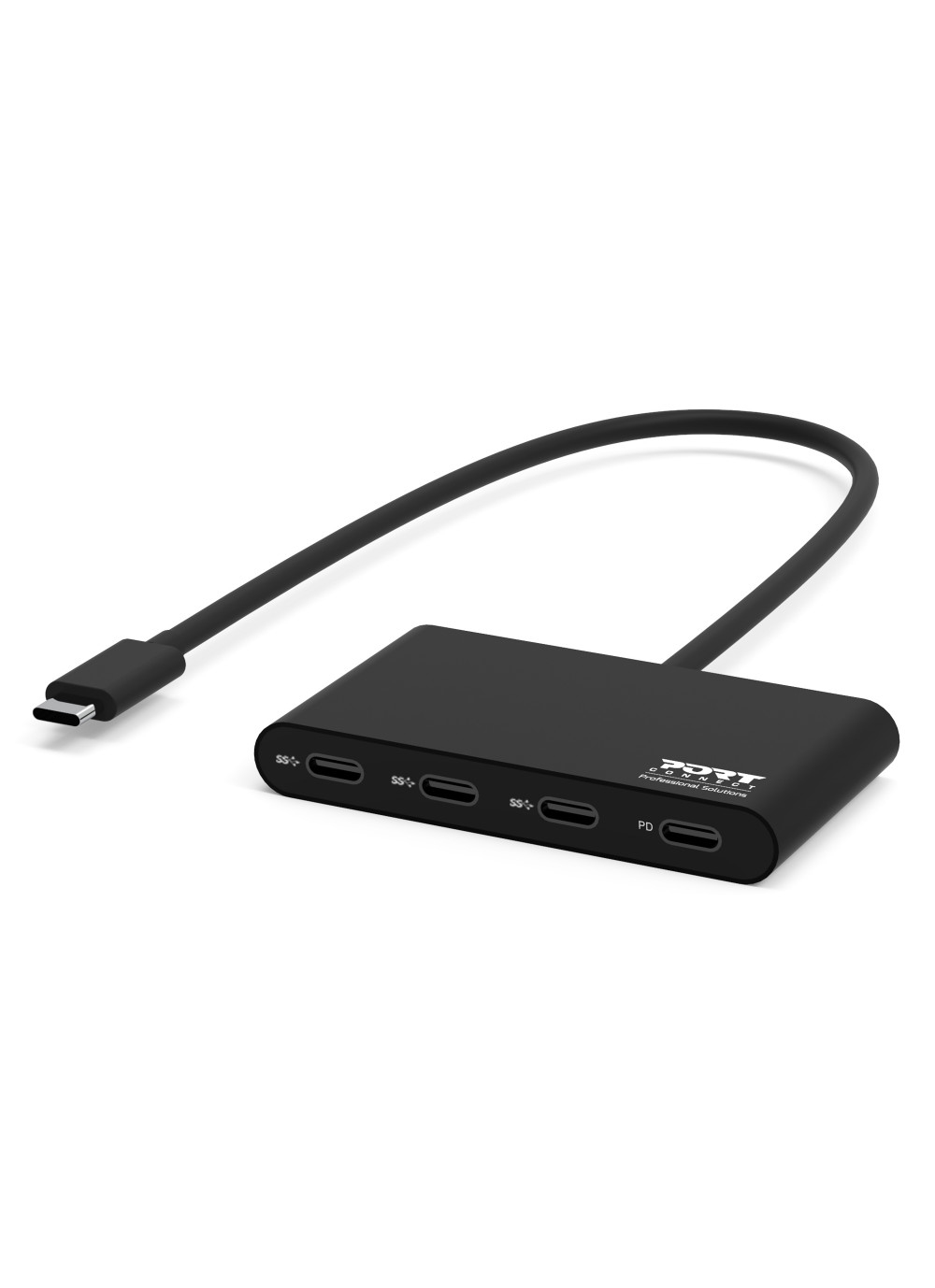 Port Designs 900147 hub & concentrateur USB Type-C 5000 Mbit/s Noir