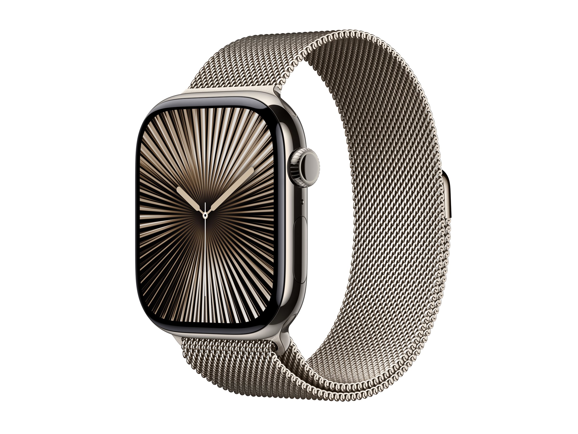Apple Watch Series 10 (GPS + Cellular) 46mm Titan Natur mit Milanaise-Armband M/L Natur | mwyc3qf/a |