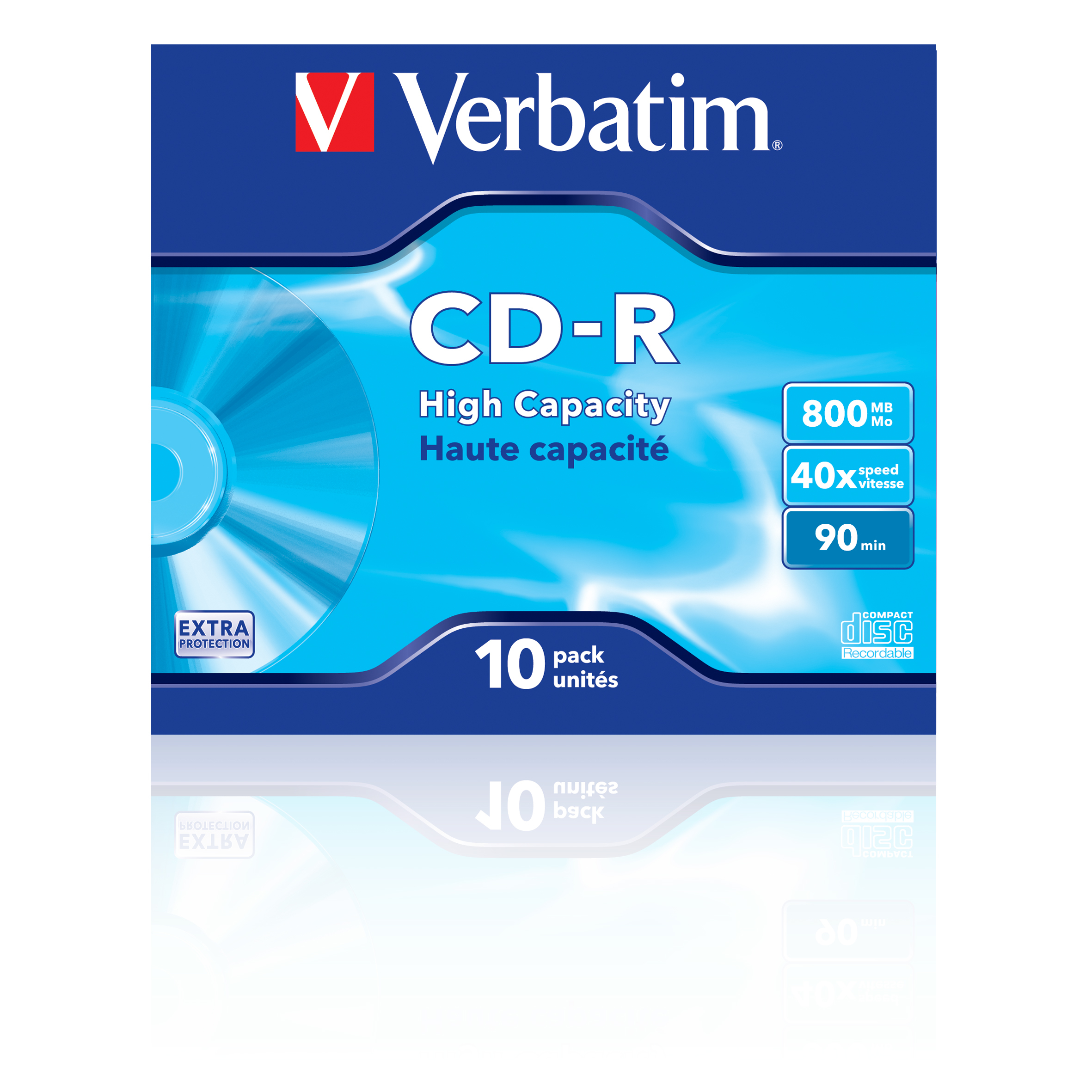 Verbatim 43428 CD-R 90 Rohling 800 MB 10 St. Jewelcase