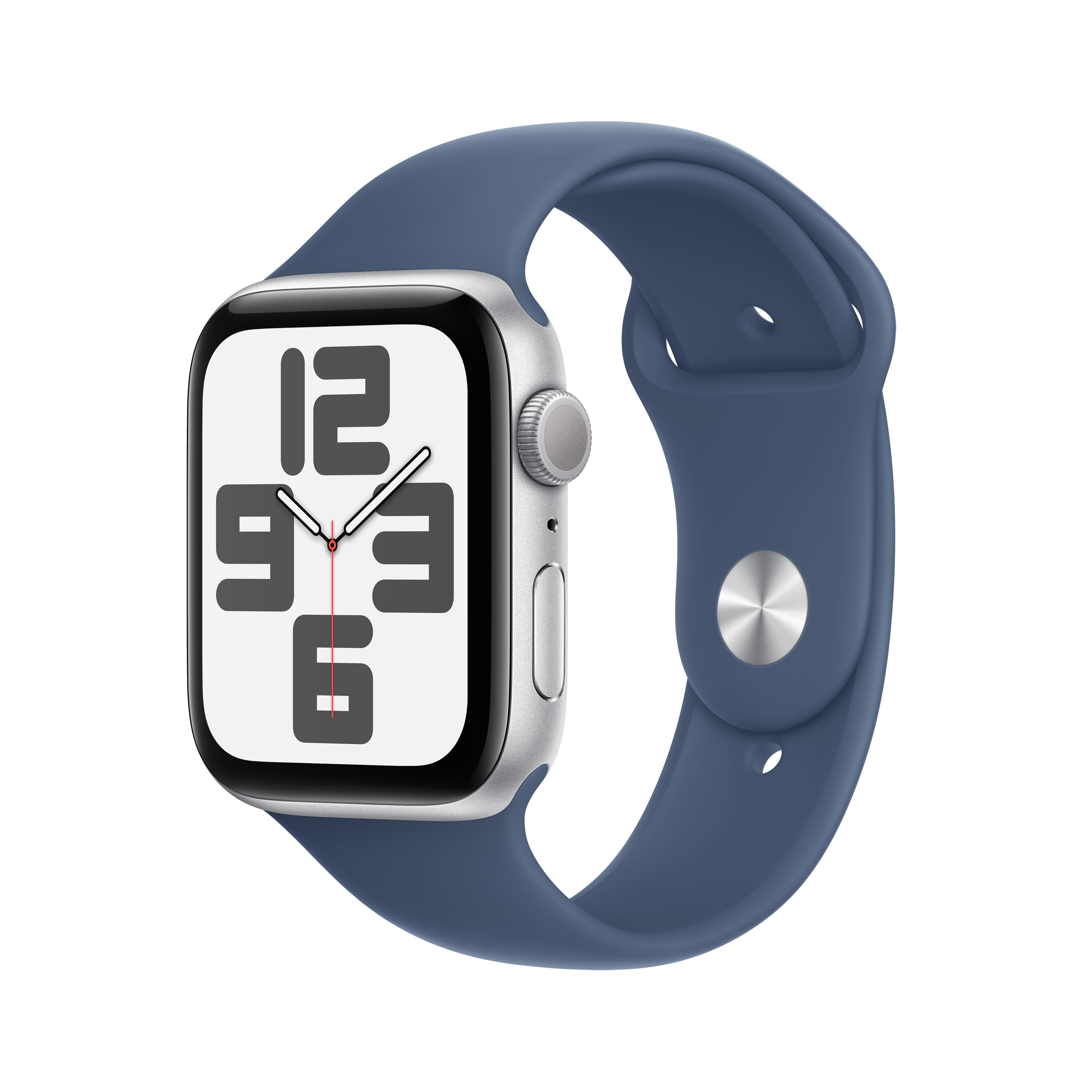 Apple Watch SE (2022) (GPS) 44mm silber mit Sportarmband M/L Denim | mxer3qf/a |