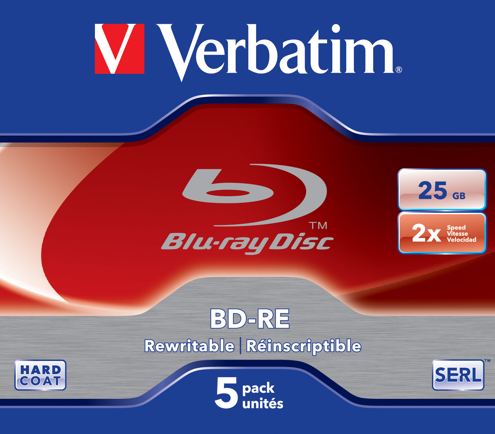 Verbatim 5 x BD-RE | 43615 | 25 GB 2x - Jewel Case (Schachtel)