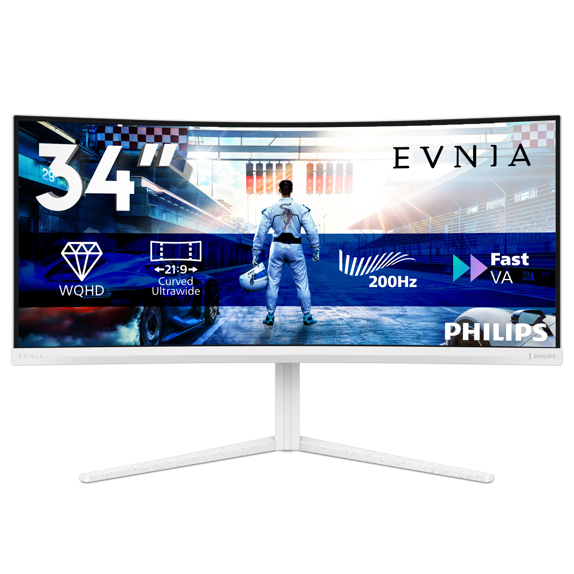 Philips Evnia 34M2C5601QA 34 Zoll - Curved Gaming Monitor Fast VA, 200 Hz, 1ms GtG, USB-C, 2x HDMI 2.1, DP