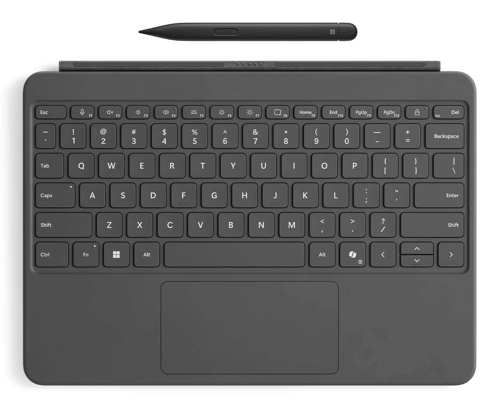 Microsoft Microsoft Surface Pro 12" Keyboard mit Slim Pen Schiefer Tablet-Tastatur (Beschleunigungssensor, beleuchtete Tastatur, Touchpad, Chiclet)