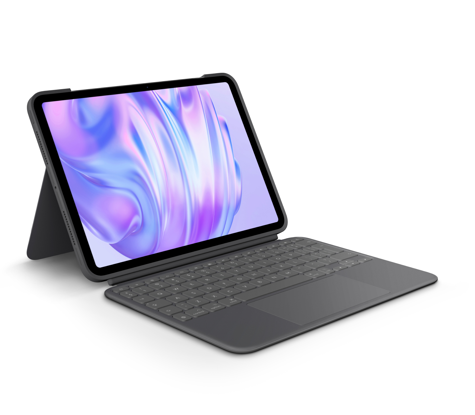 Logitech Combo Touch - Tastatur und Foliohülle - mit Trackpad - hinterleuchtet - Apple Smart connector - QWERTY - US International - Graphite - für Apple 11-inch iPad Pro M4 Wi-Fi, M4 Wi-Fi + Cellular (920-012831)