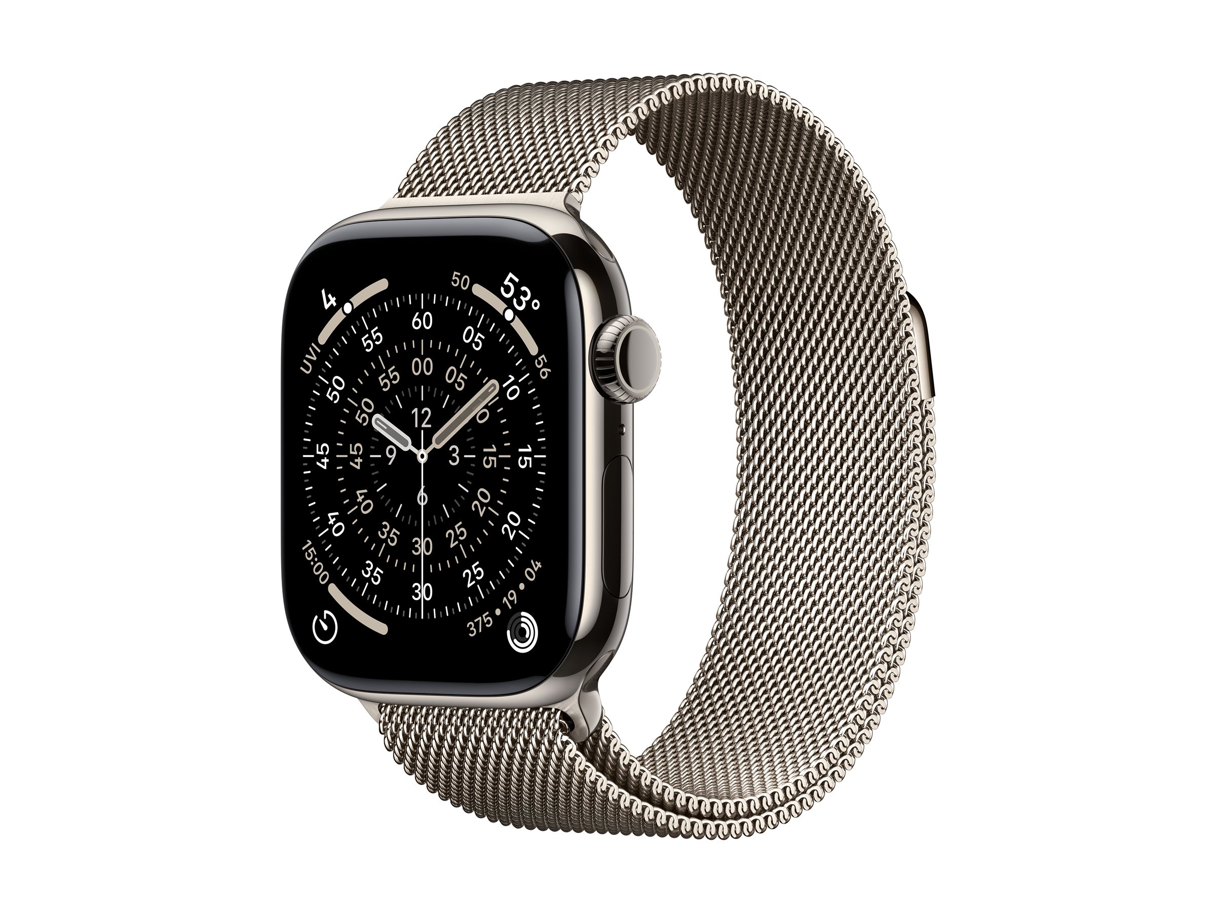 Apple Watch Series 11 (GPS + Cellular) 42mm Titan natur mit Milanaise-Armband natur | mf8p4zr/a |