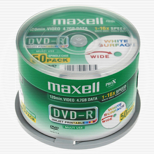 Maxell 50 x DVD-R | 275701 | 4.7 GB 16x - bedruckbare