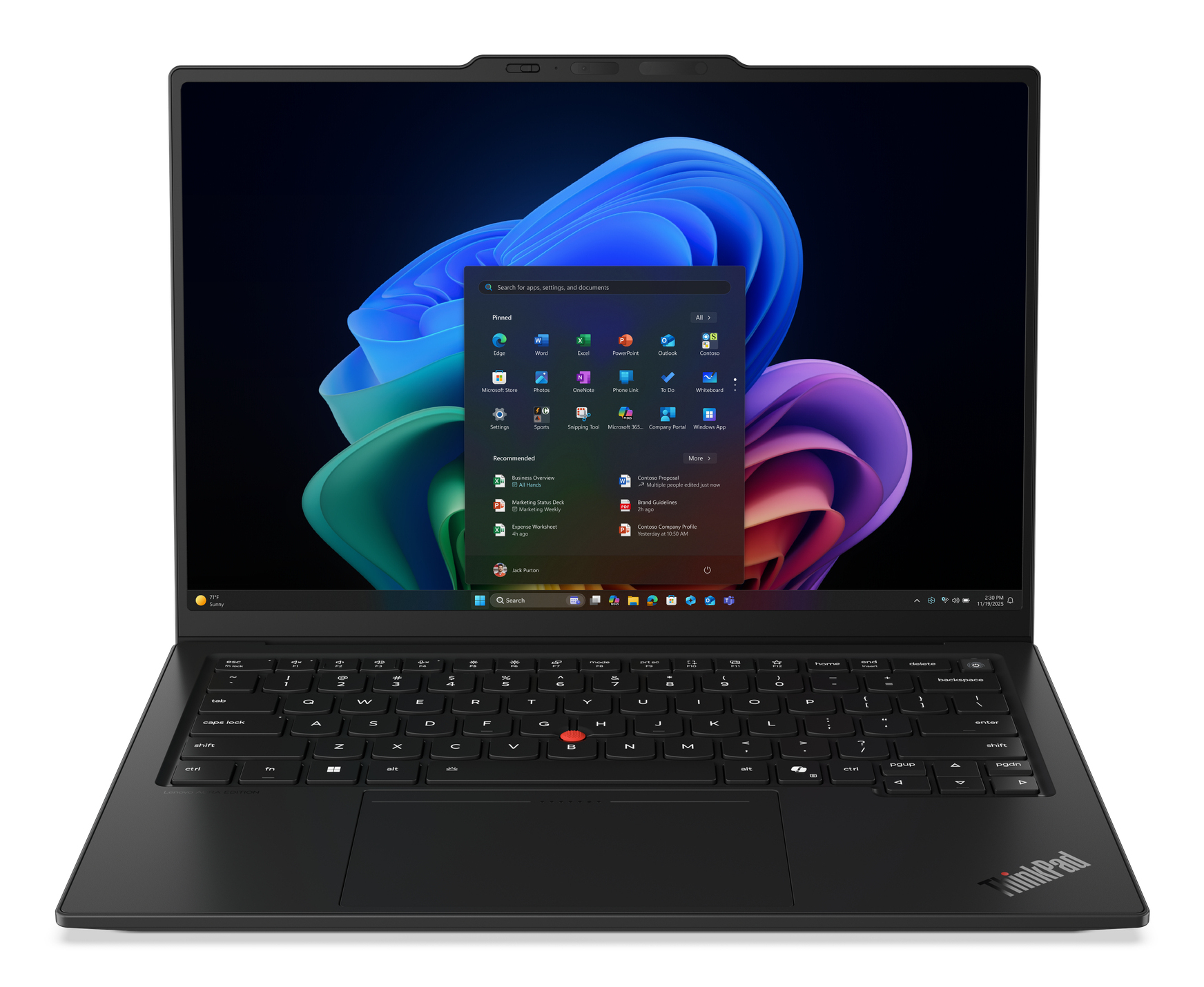 Lenovo ThinkPad X1 Carbon Gen 14 Aura Edition Copilot+ PC 358H Ordinateur portable 35,6 cm (14") Écran tactile 2.8K 64 Go LPDDR5x-SDRAM 1 To SSD Wi-Fi 7 (802.11be) Windows 11 Pro Noir Allemand