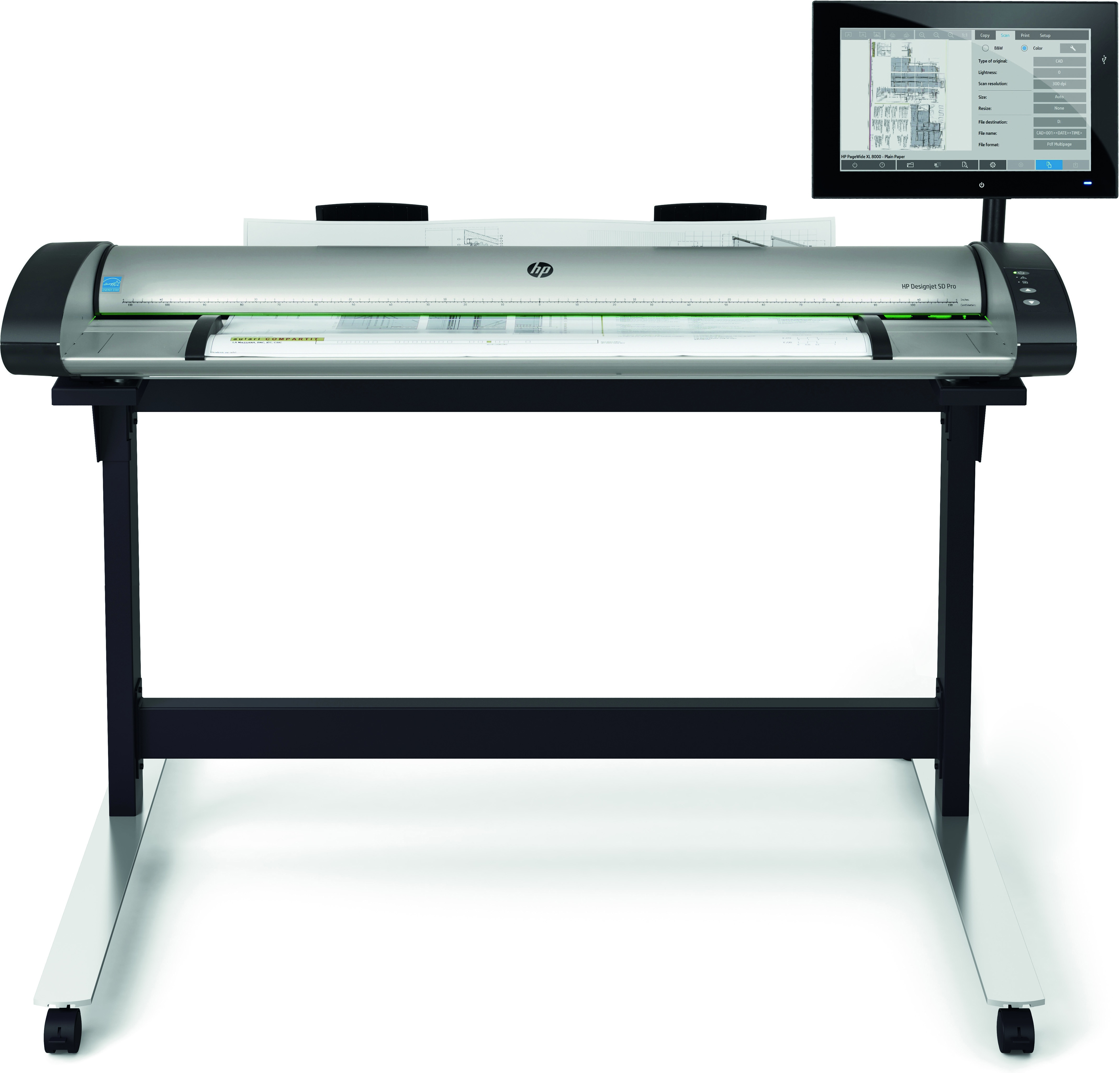 HP SD Pro 2 44-in Scanner Sheet-fed scanner 1200 x 1200 DPI A0 Black