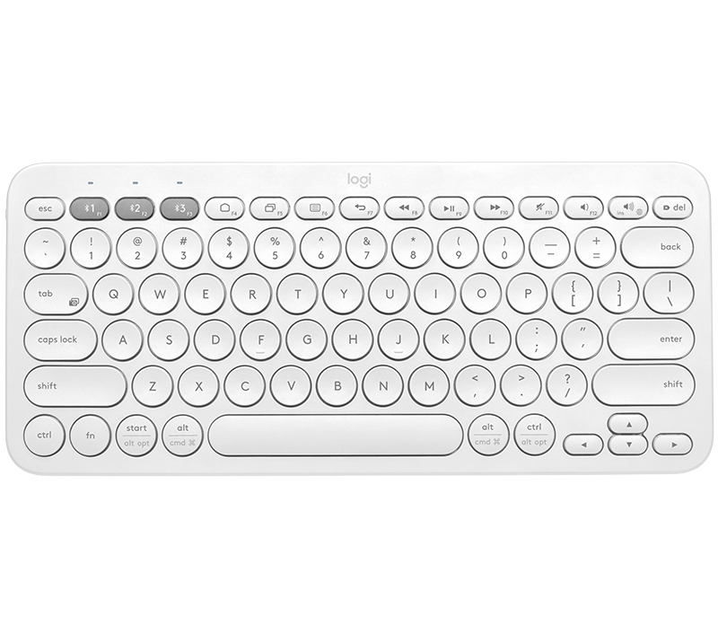 Logitech Multi-Device K380 - Tastatur - kabellos - Bluetooth 3.0 - Deutsch - Off-White