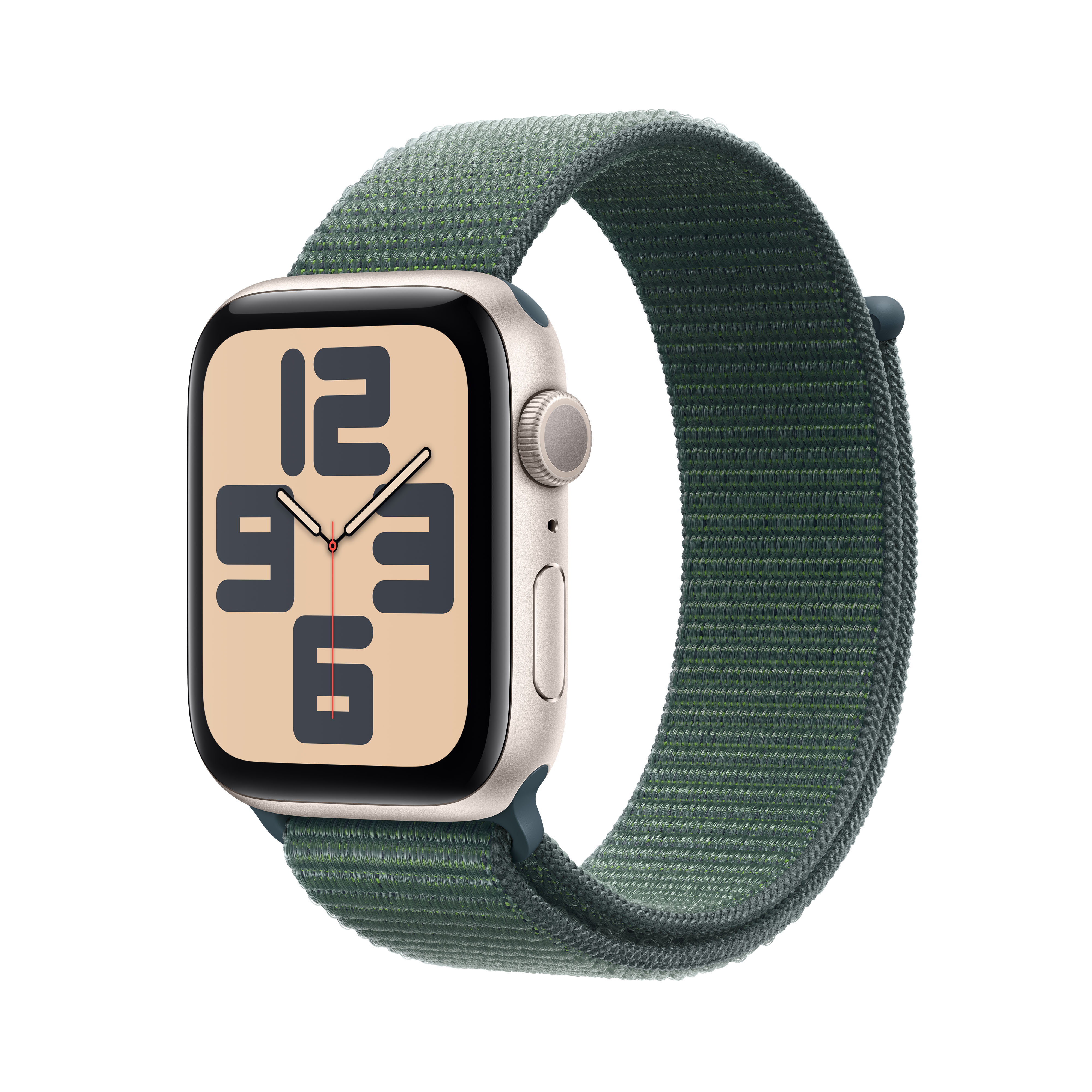 Apple Watch SE (2022) (GPS) 44mm Polarstern mit Sport Loop seegrün | mxew3qf/a |
