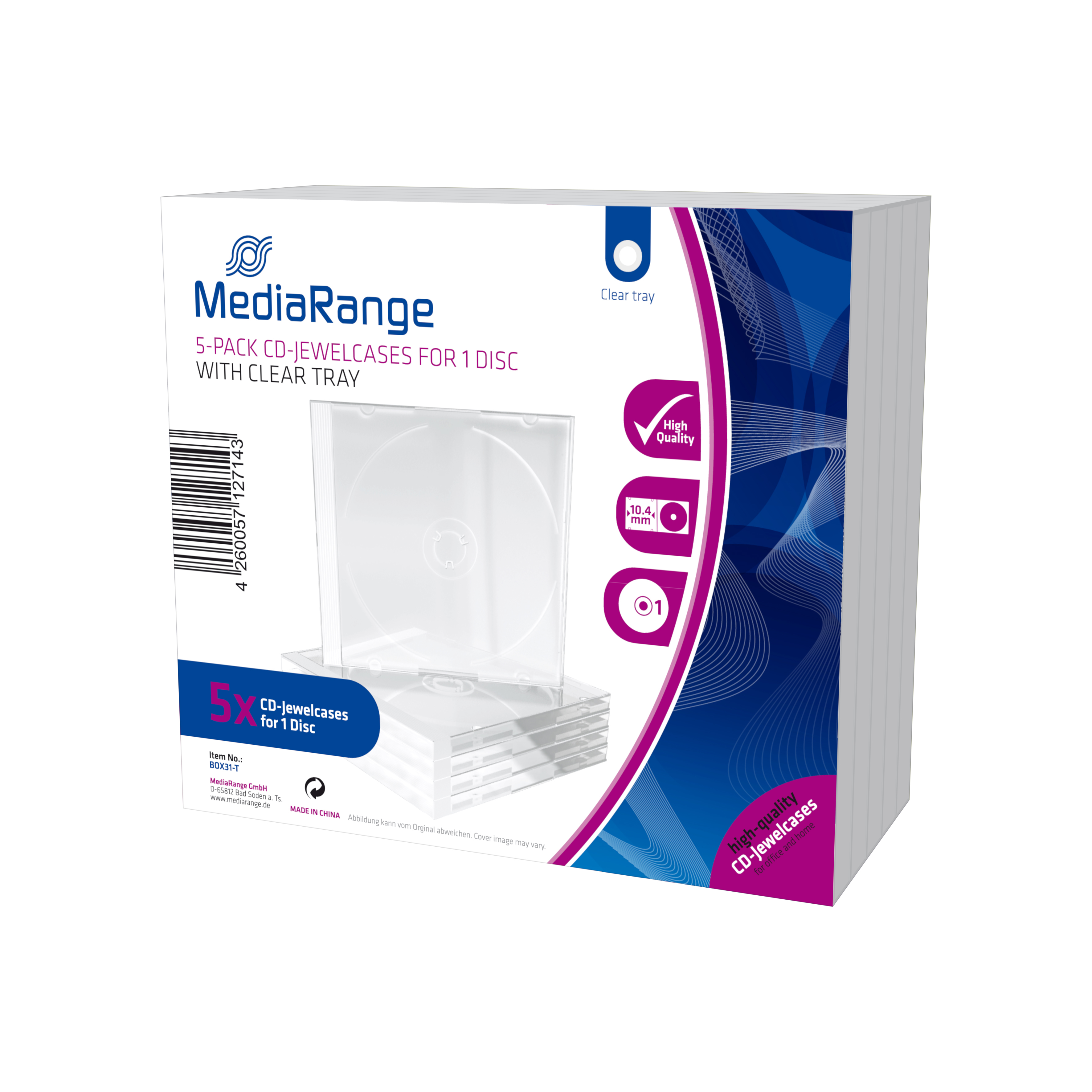 MEDIARANGE BOX31-T | box31-t | Schmuckschatulle - 1 Disks