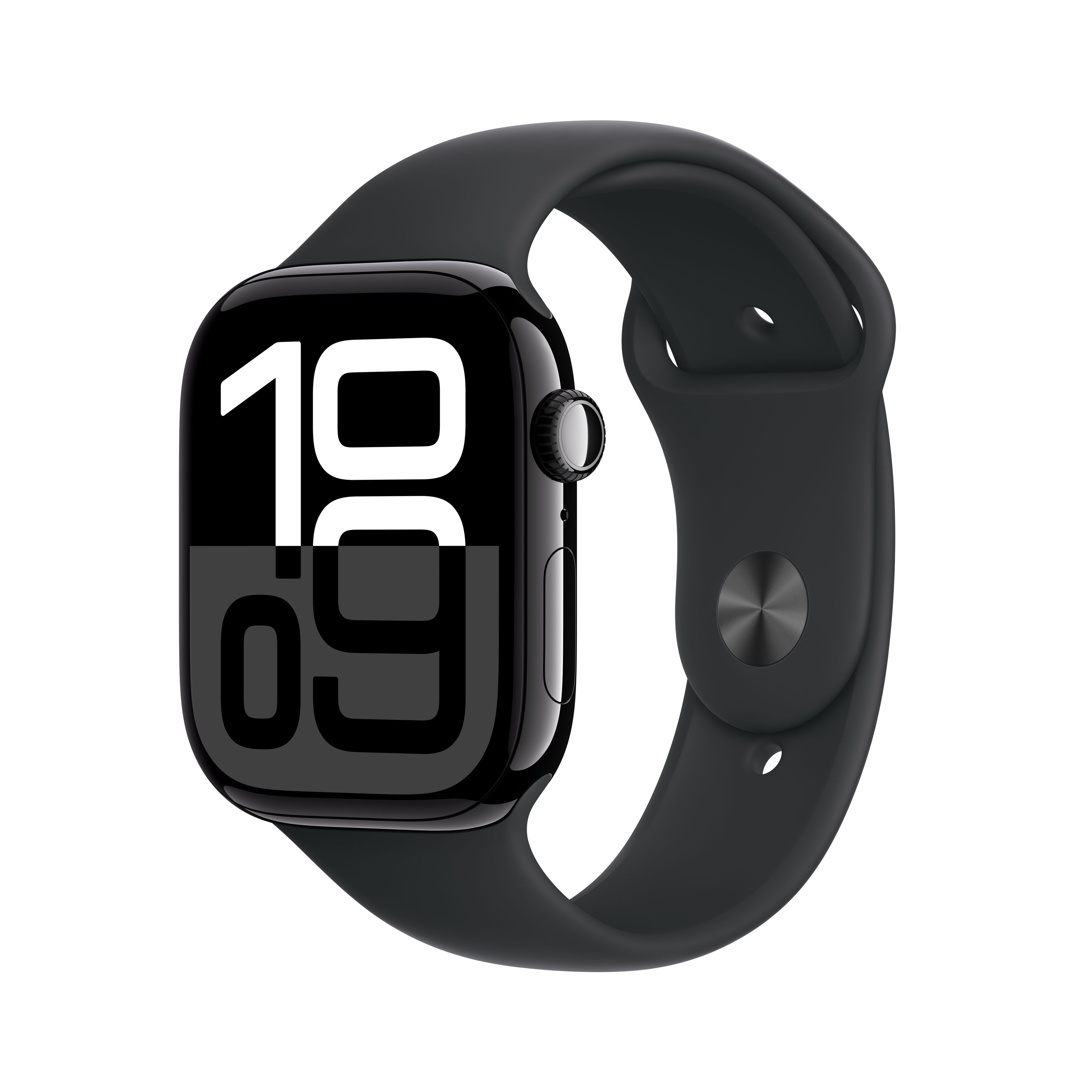 Apple Watch Series 10 (GPS) 46mm Aluminium diamantschwarz mit Sportarmband M/L schwarz | mwwq3qf/a |