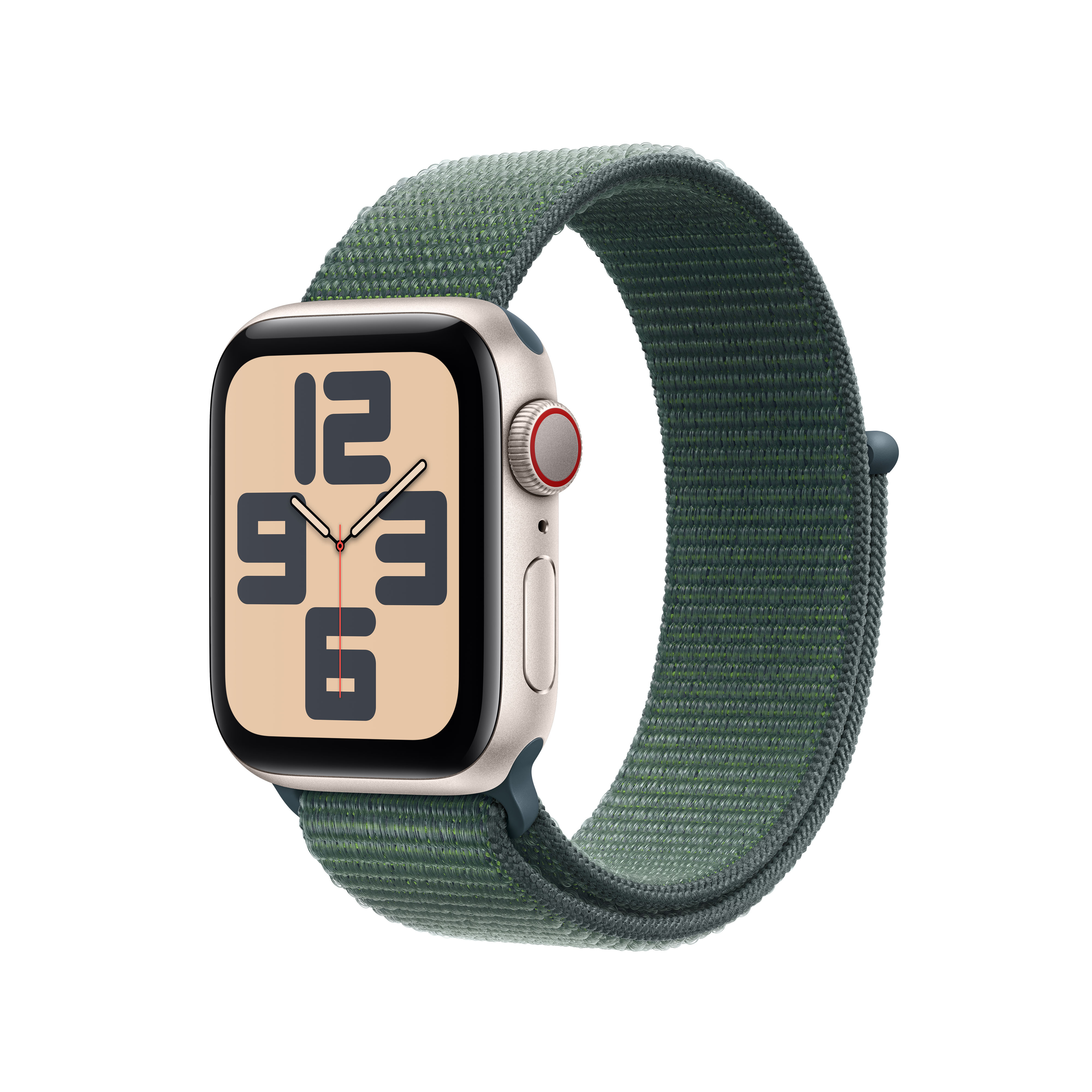 Apple Watch SE (2022) (GPS + Cellular) 40mm Polarstern mit Sport Loop seegrün | mxgh3qf/a |