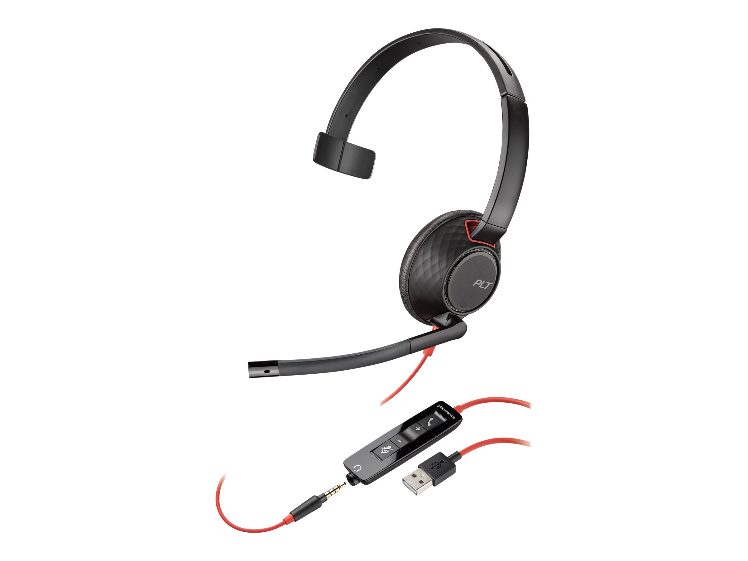 Poly Plantronics Blackwire 5210 Headset, Mono, USB-A und 3,5mm- Klinke, Unified Communication optimiert
