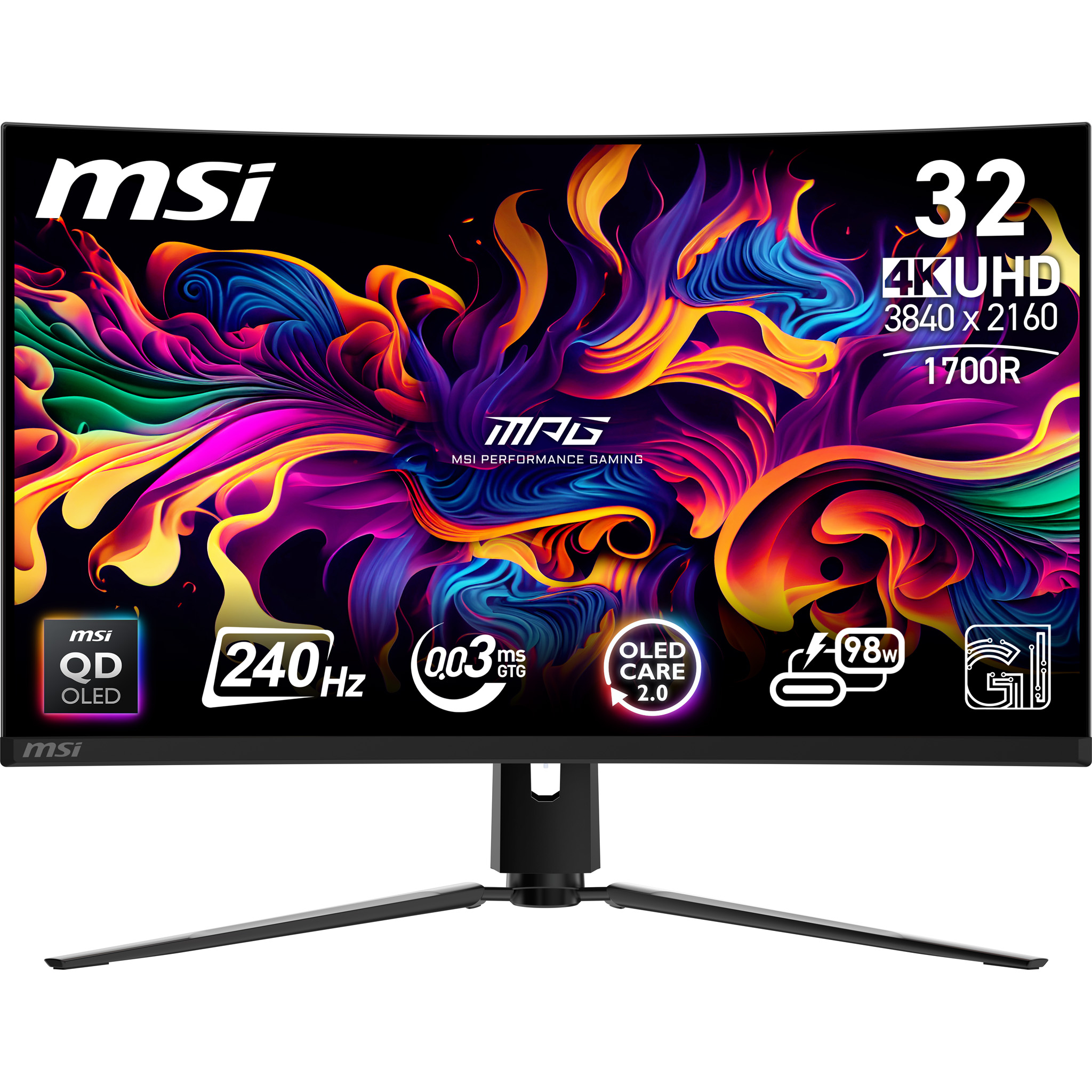 MSI Mpg 321Curxde Qd-Oled | 9s6-3dd64t-012 | Flachbildschirm (TFT/LCD) - 80 cm