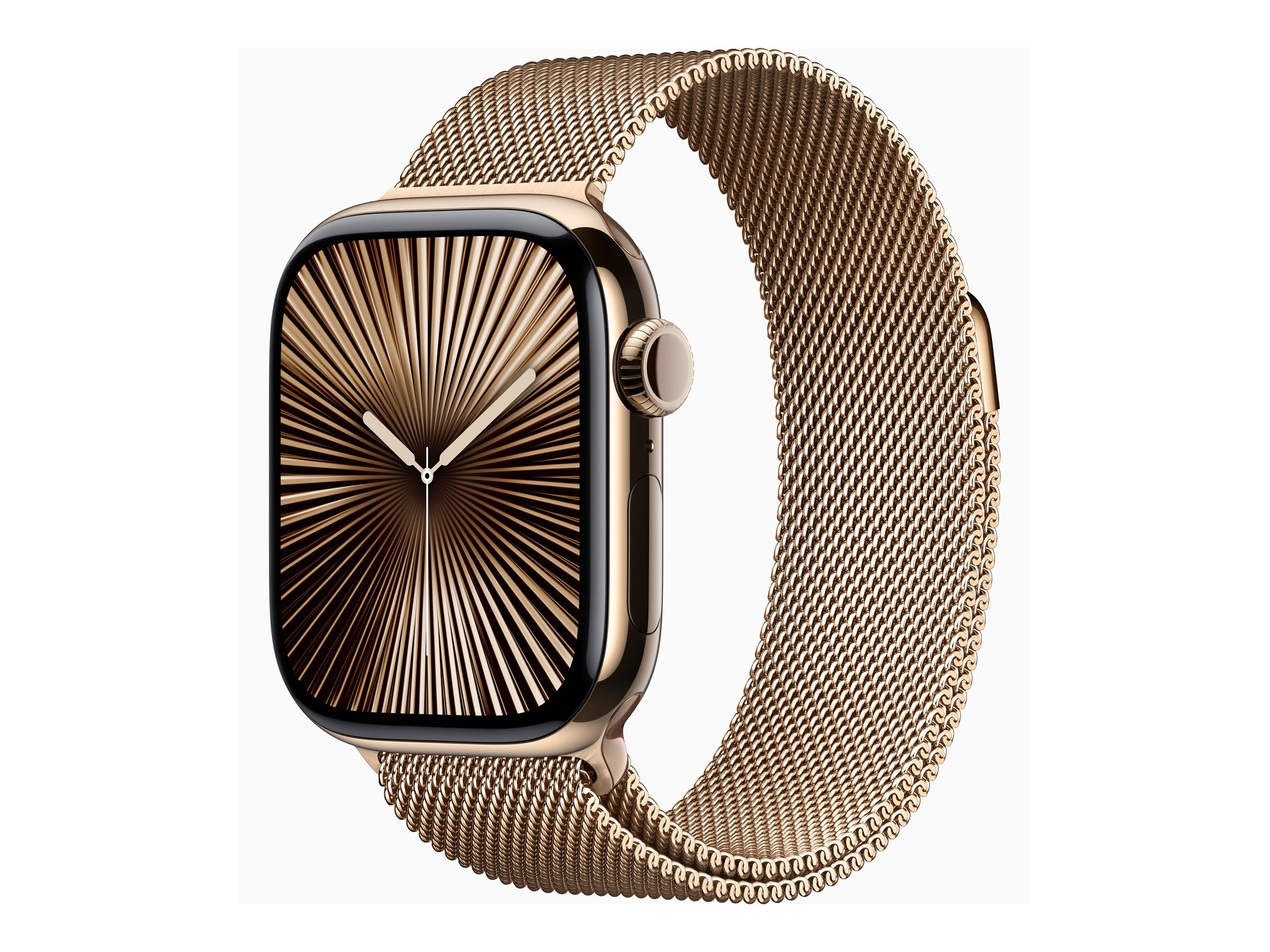 Apple Watch Series 10 (GPS + Cellular) 42mm Titan gold mit Milanaise-Armband gold | mx083qf/a |