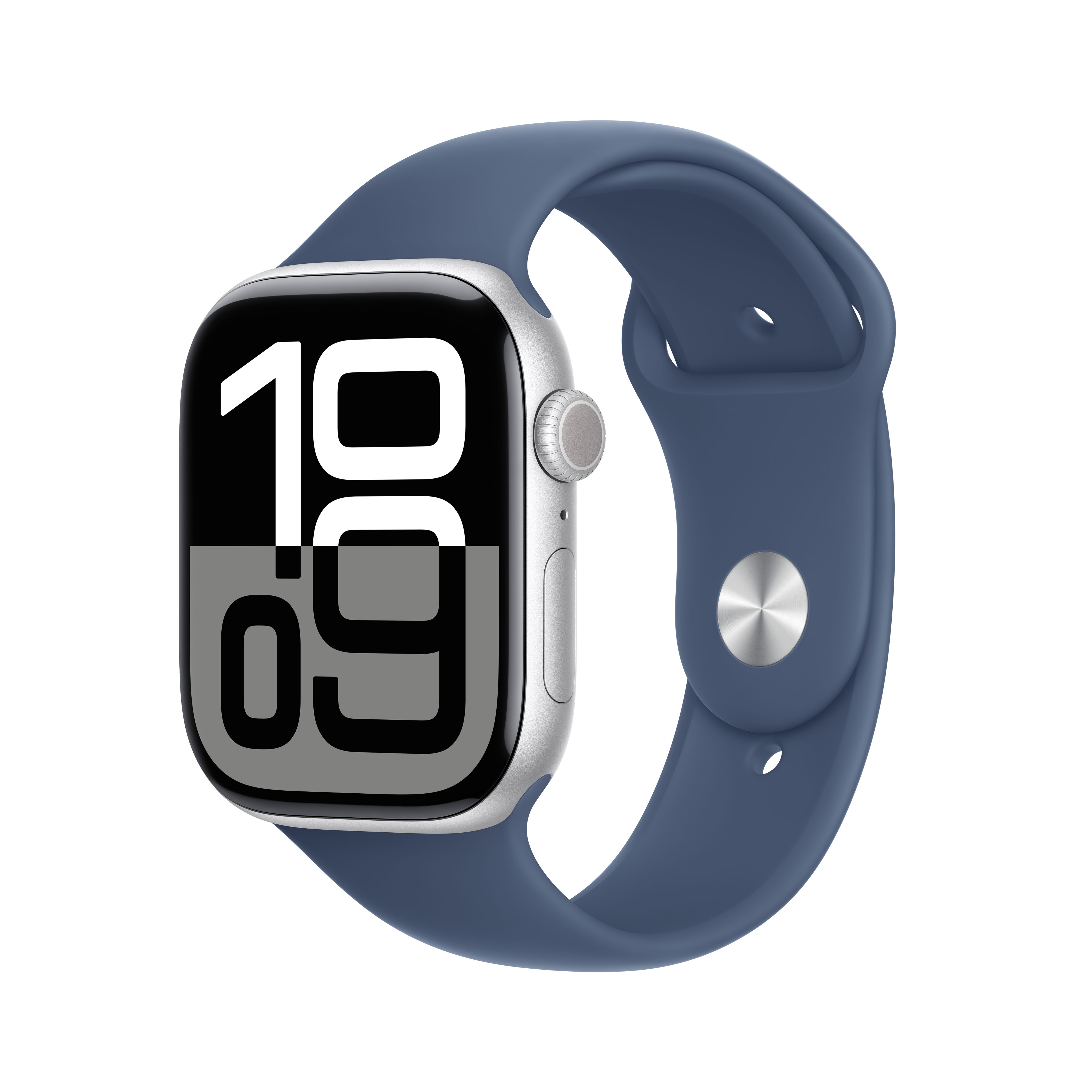 Apple Watch Series 10 (GPS + Cellular) 46mm Aluminium silber mit Sportarmband M/L Denim | mwy13qf/a |