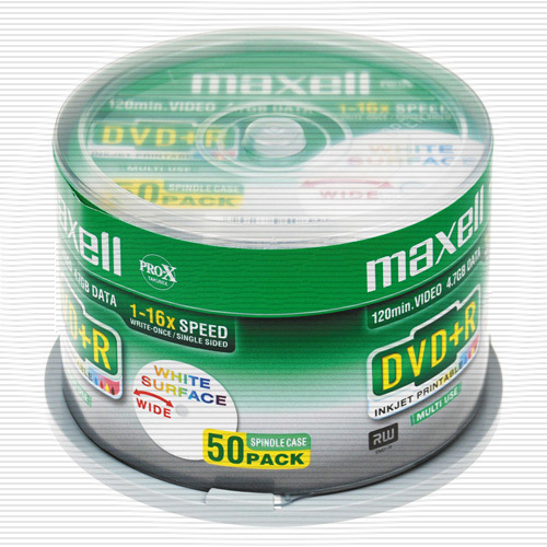 Maxell 50 x DVD+R | 275702.40.tw | 4.7 GB 16x - bedruckbare