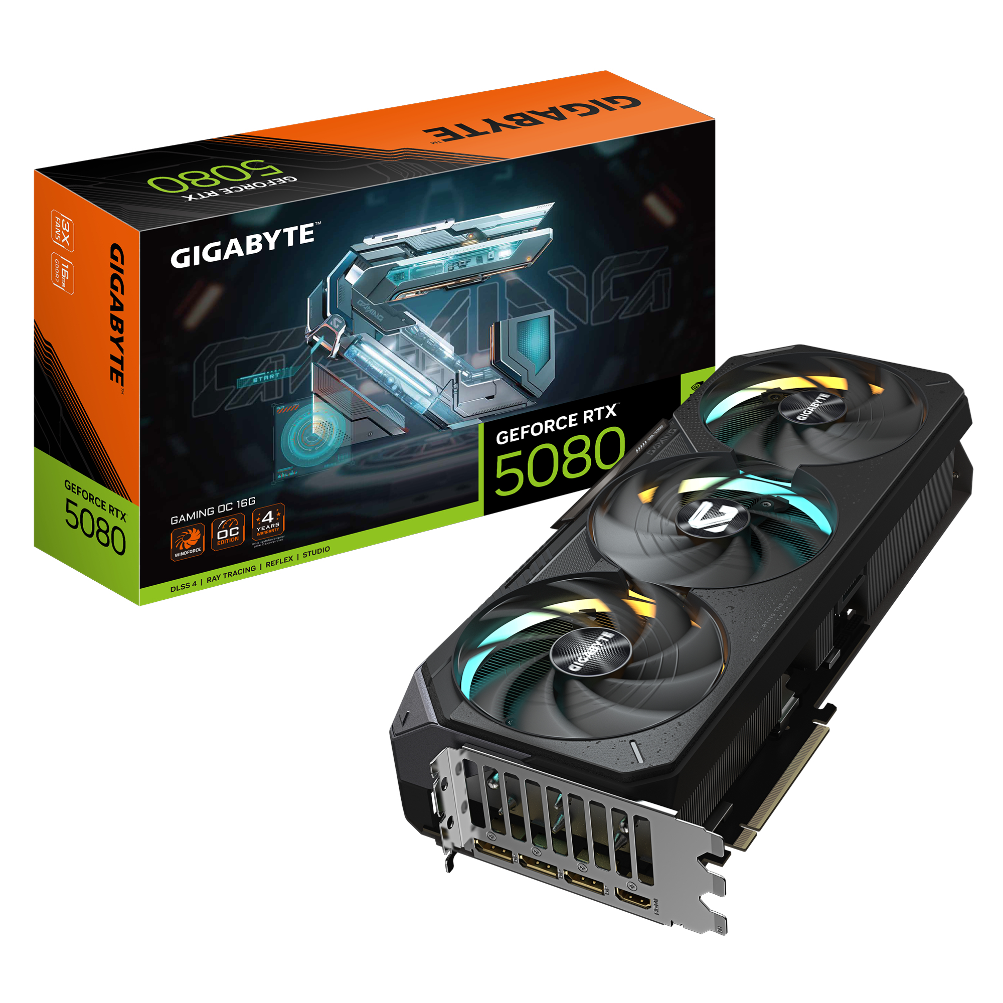 GIGABYTE GeForce RTX 5080 Gaming OC 16G | gv-n5080gaming oc-16gd | 16GB GDDR7 - 1x HDMI
