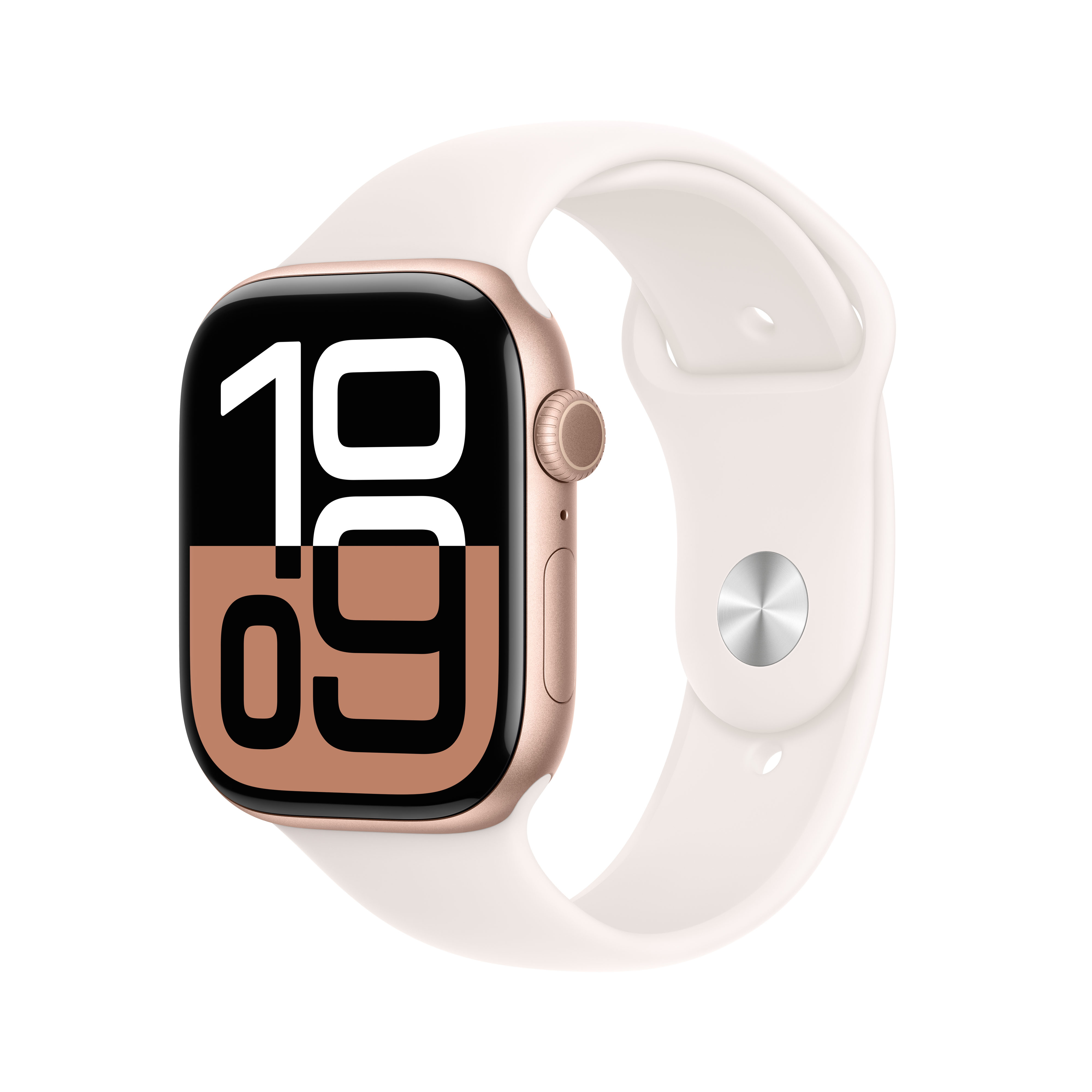 Apple Watch Series 10 (GPS + Cellular) 46mm Aluminium rosegold mit Sportarmband S/M blassrosa | mwy63qf/a |